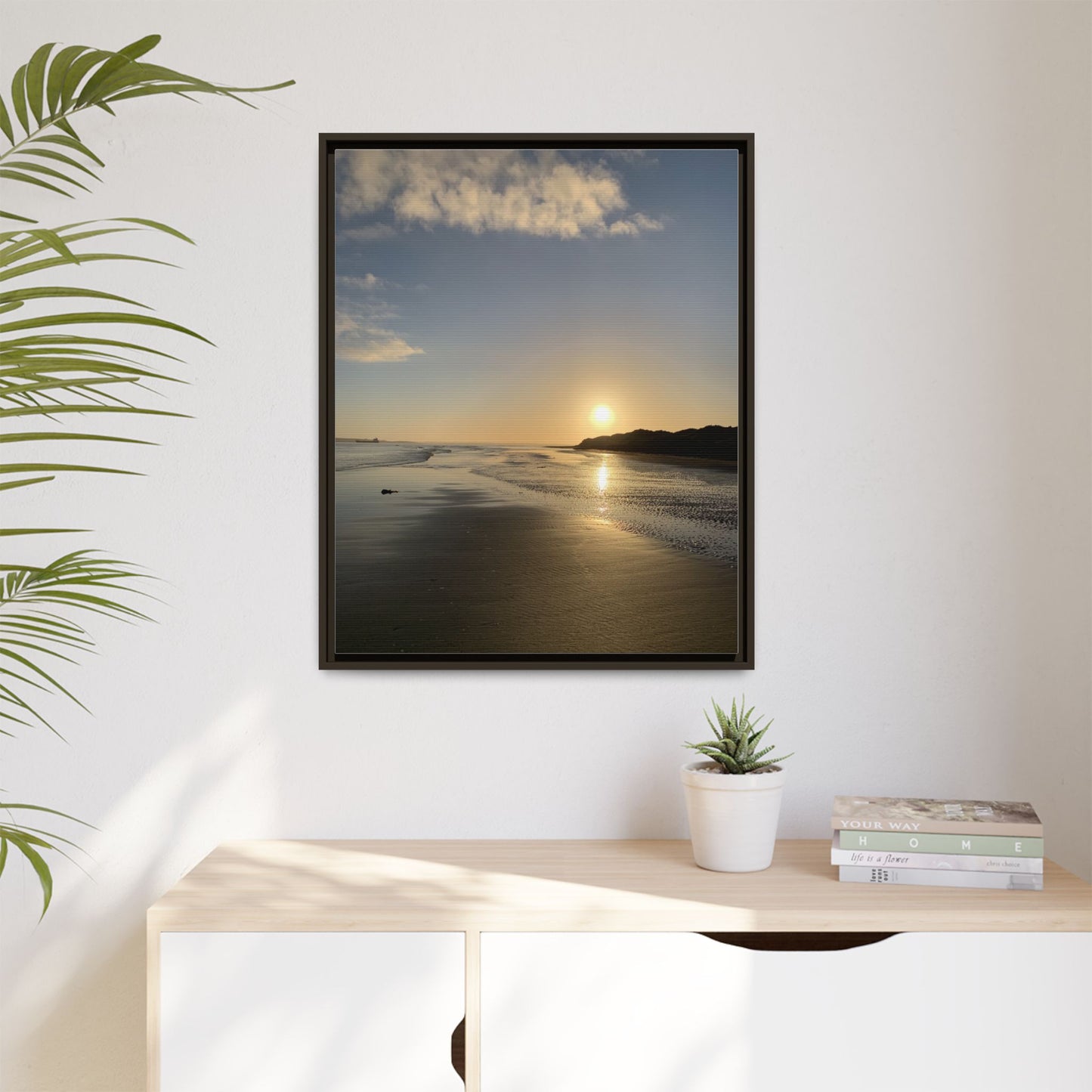 Sunset Matte Canvas, Framed (Multi-color)