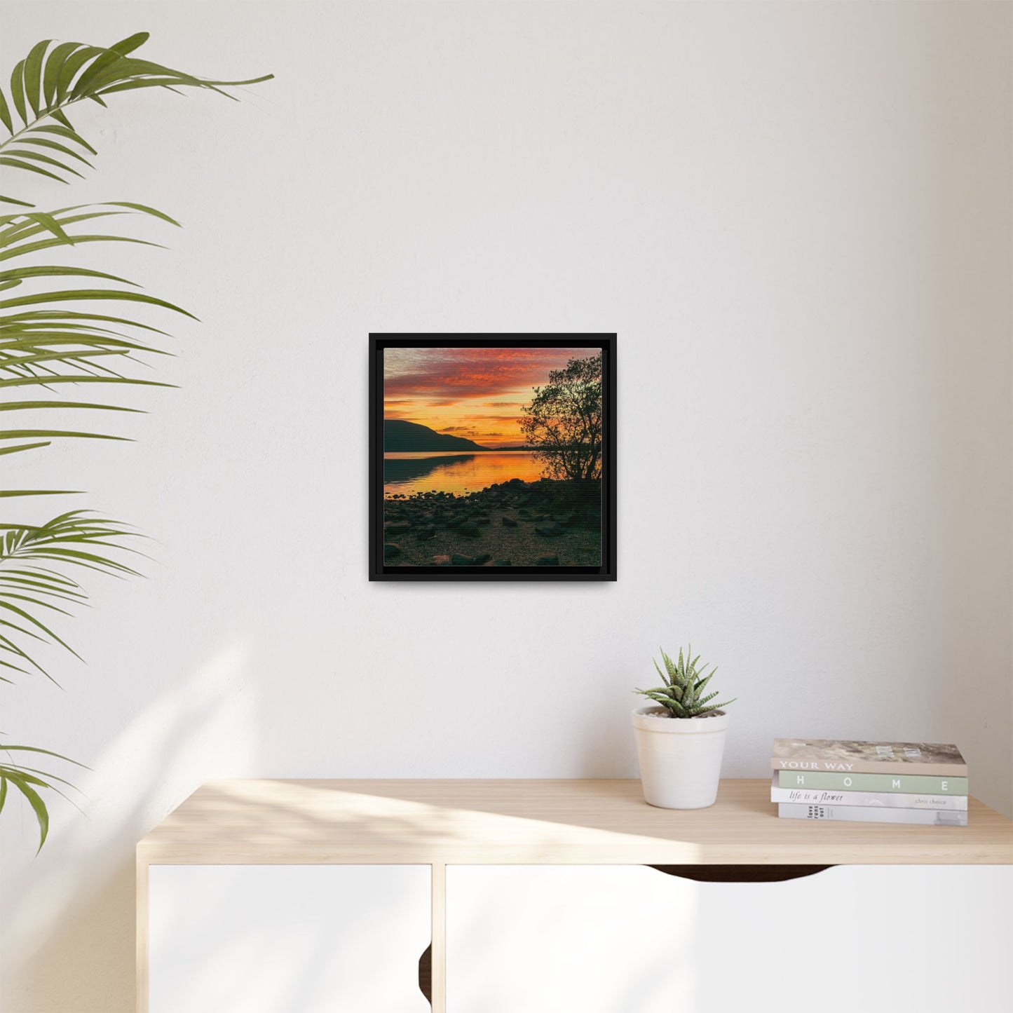 Sunset in Kerry Matte Canvas, Framed (Multi-color)