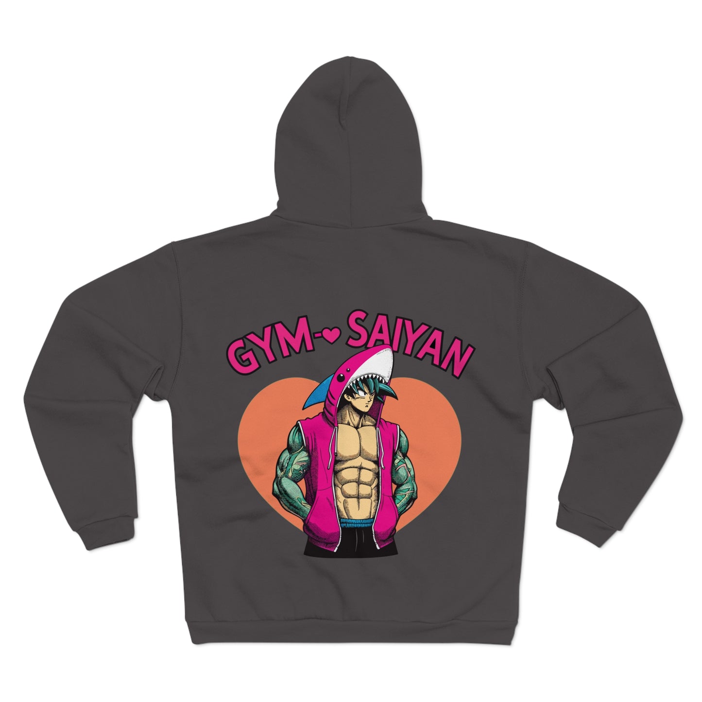 Gym Saiyan Goku Shark Unisex Hooded Zip Sweatshirt