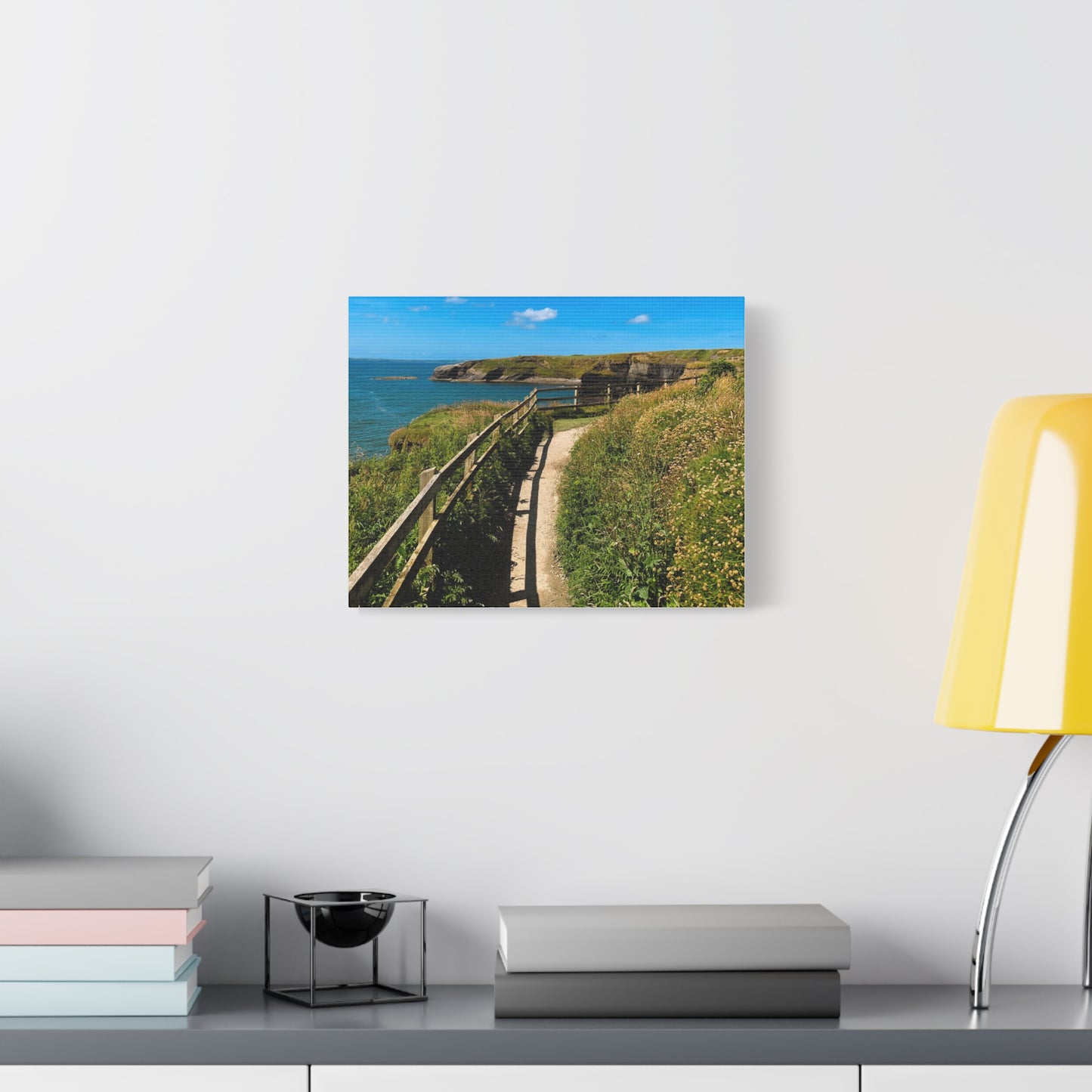Sunny Walk In Ballybunion Matte Canvas, Stretched, 1.25"
