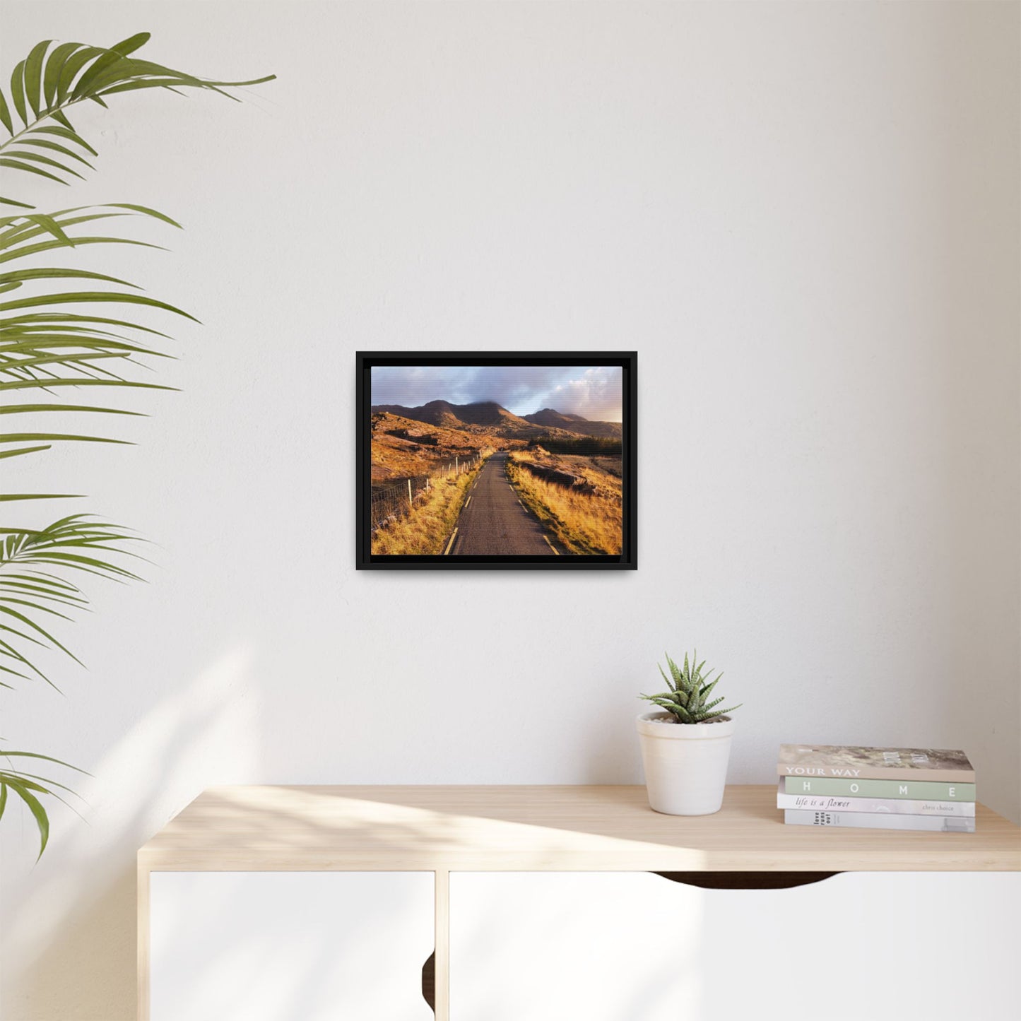 Sunset Road Matte Canvas, Framed (Multi-color)