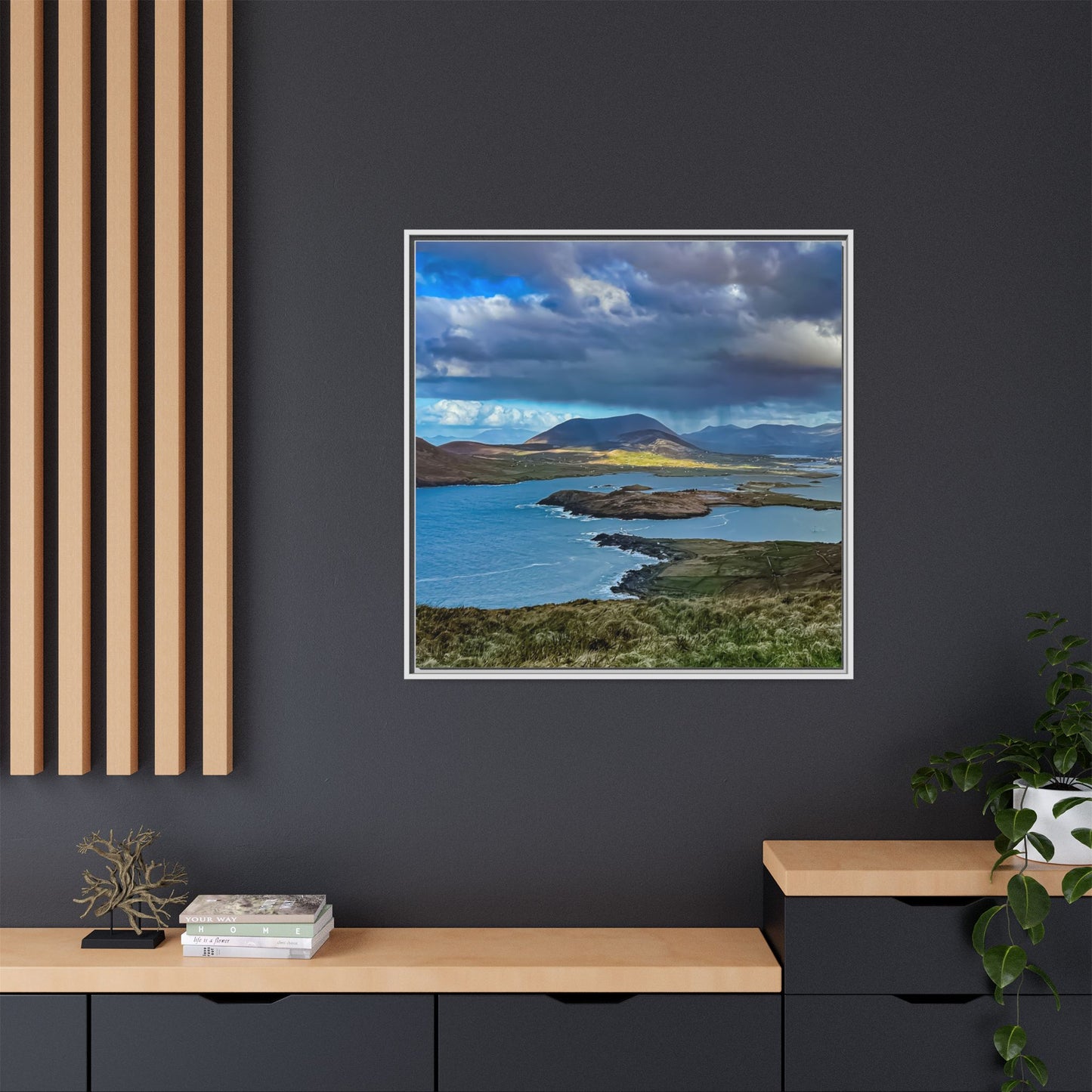 Unknown Mountain Matte Canvas, Framed (Multi-color)