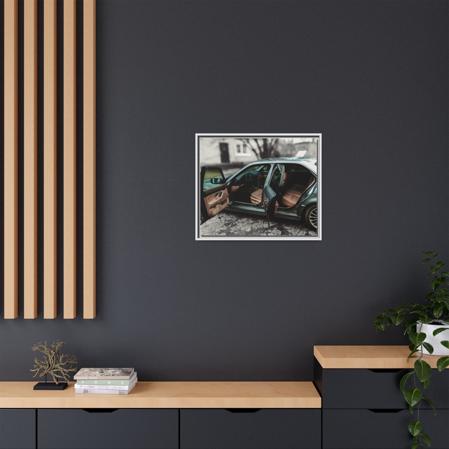 BMW 7 Matte Canvas, Framed (Multi-color)