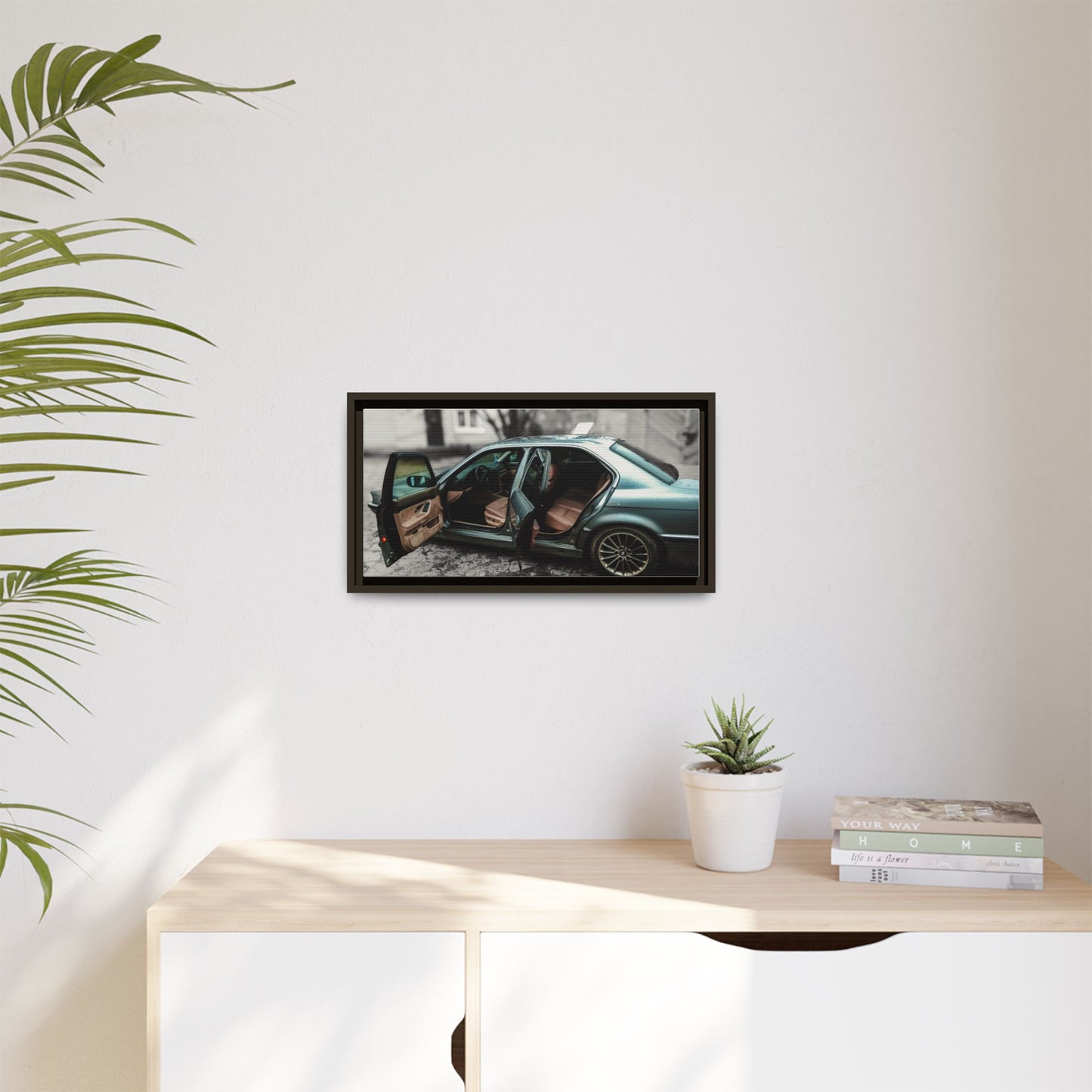 BMW 7 Matte Canvas, Framed (Multi-color)