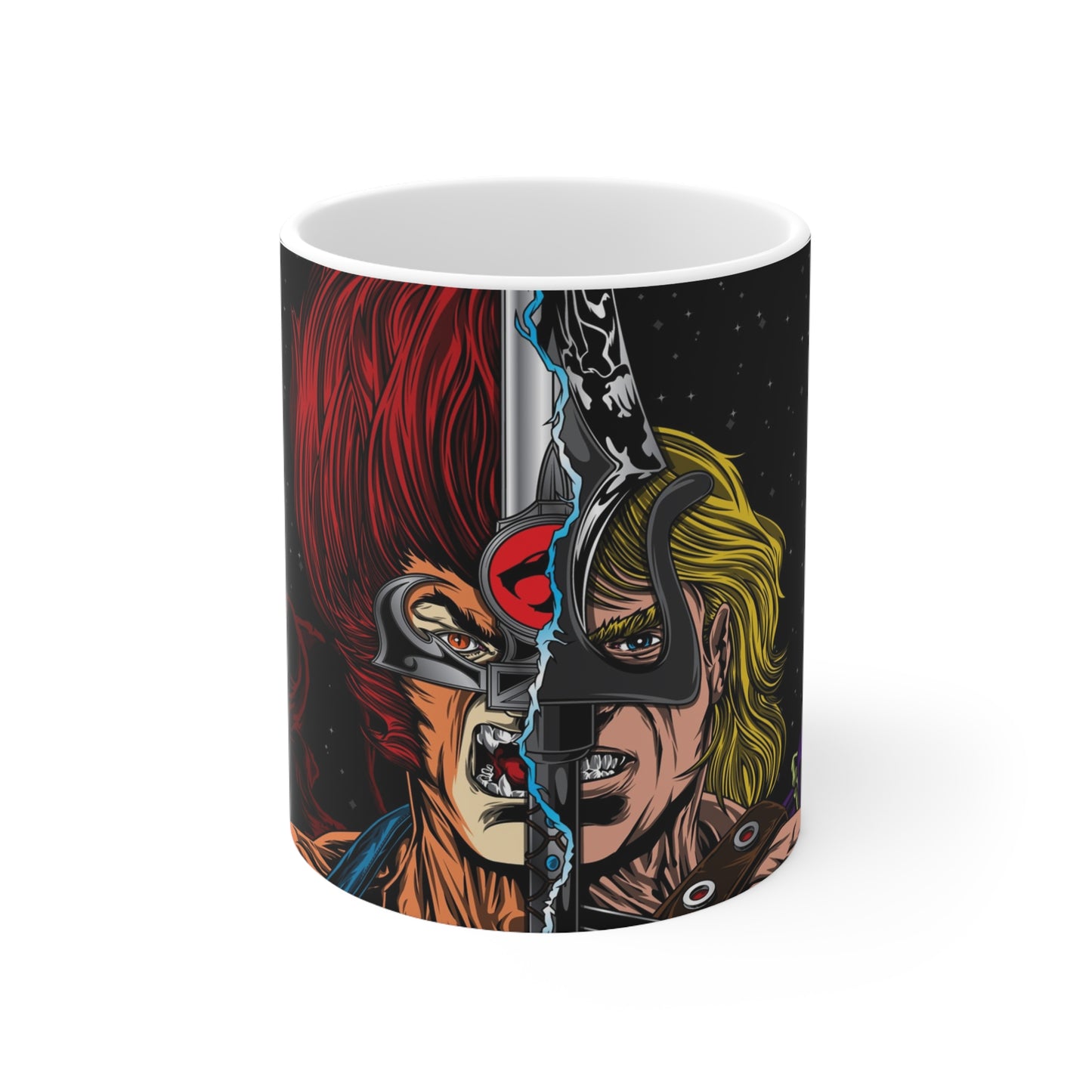 Epic Battle Ceramic Coffee Mug - 11oz & 15oz | Perfect for Warrior Enthusiasts & Gift for Comic Fans