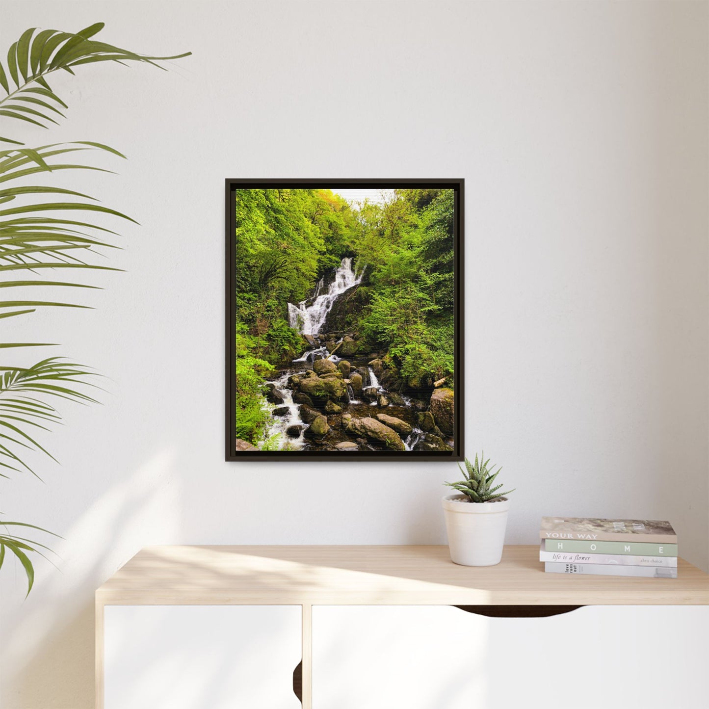 Torc Waterfall Matte Canvas, Framed (Multi-color)