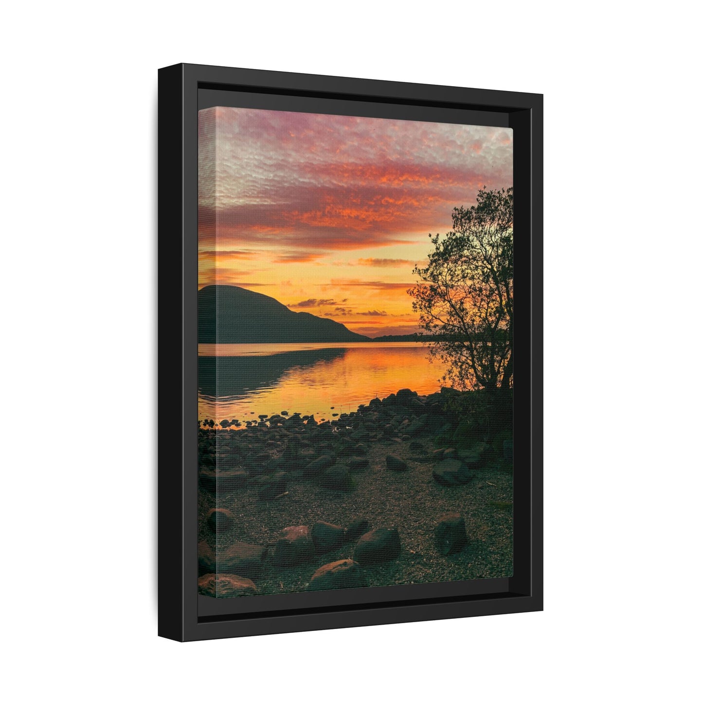 Sunset in Kerry Matte Canvas, Framed (Multi-color)