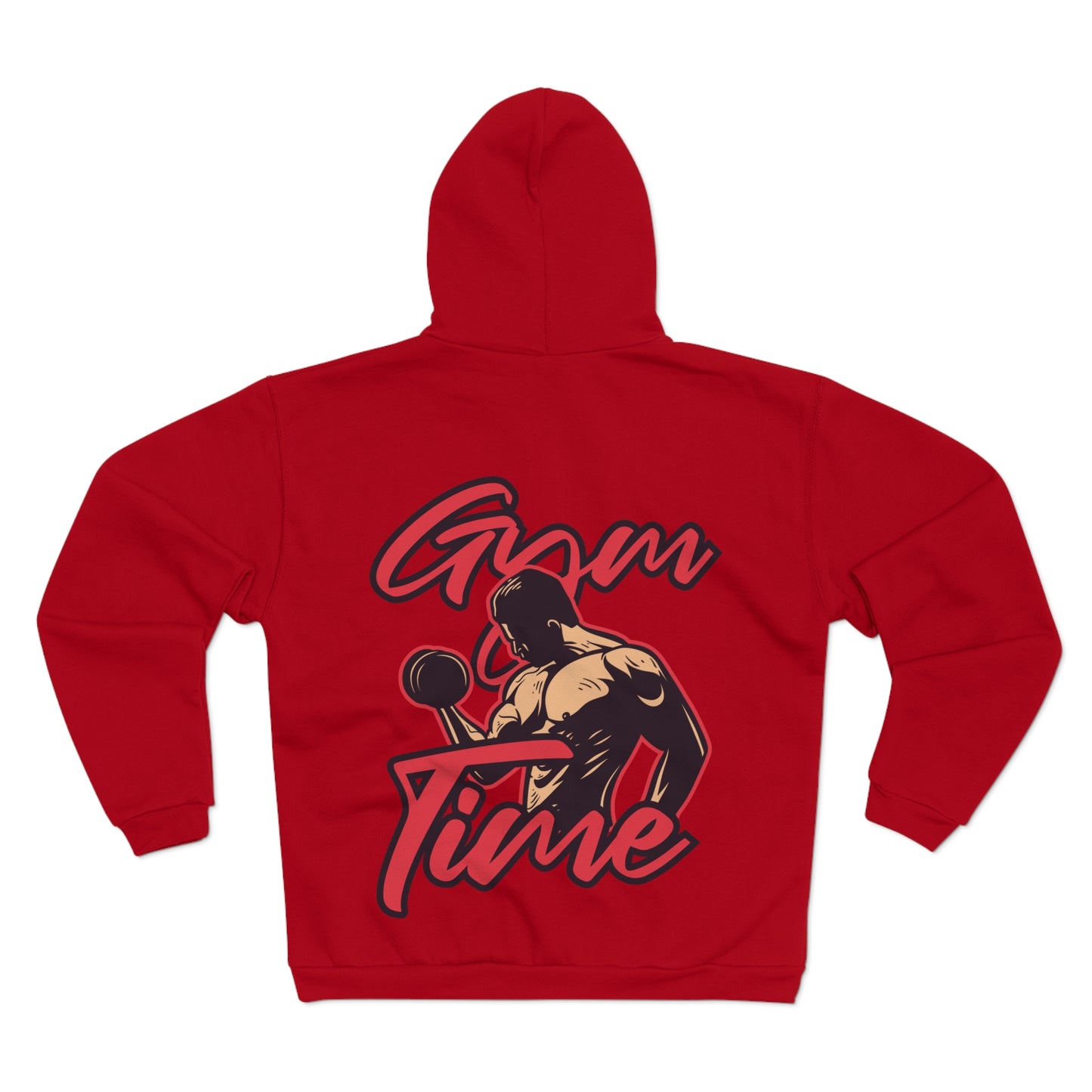 Gym Time Unisex Hooded Zip Sweatshirt - Perfect for Fitness Enthusiasts