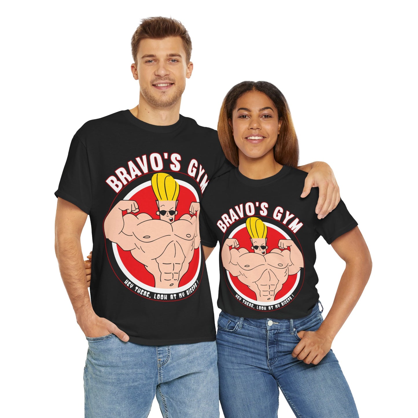 Bravo's Gym Unisex Heavy Cotton Tee - Perfect for Fitness Enthusiasts | Gym Motivation Shirt Black