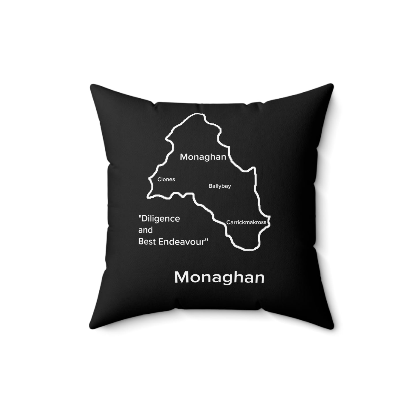 Monaghan Spun Polyester Square Pillow Black Edition 2 Sizes