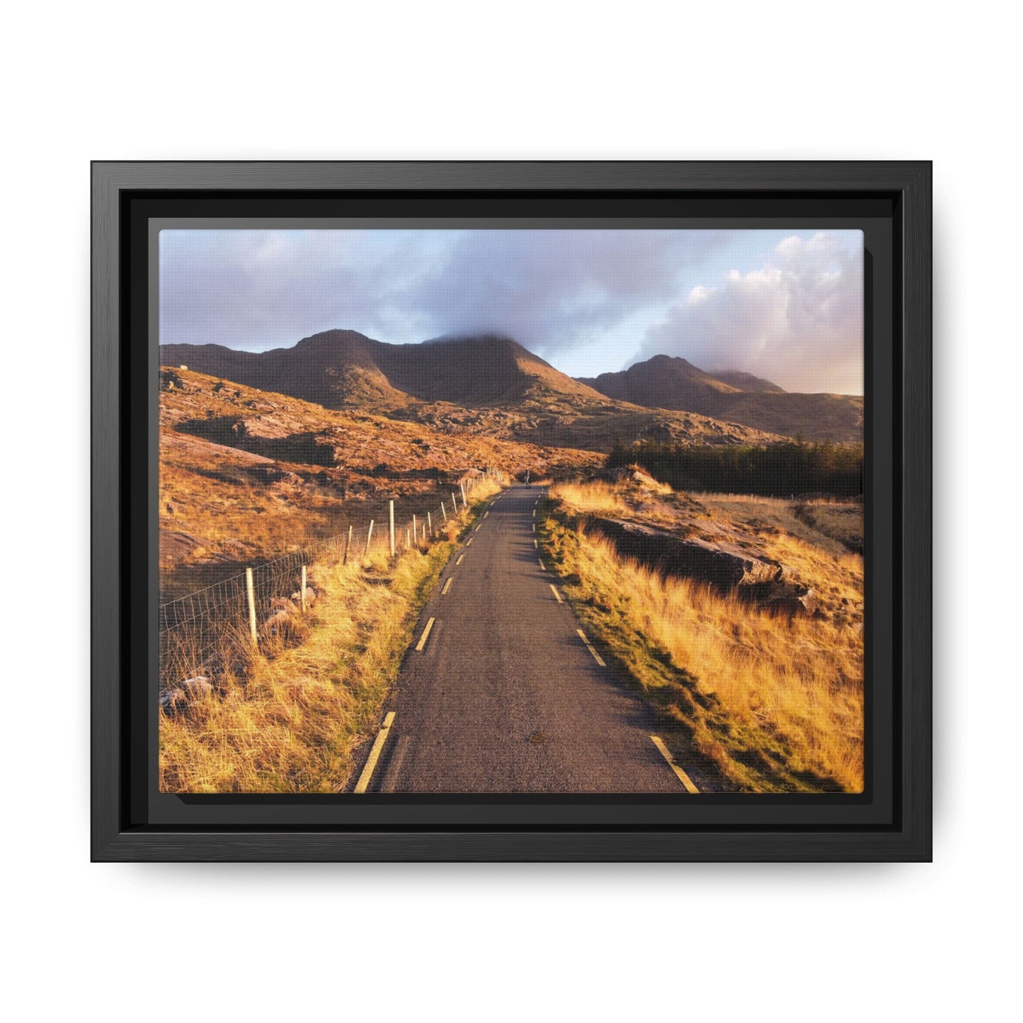 Sunset Road Matte Canvas, Framed (Multi-color)