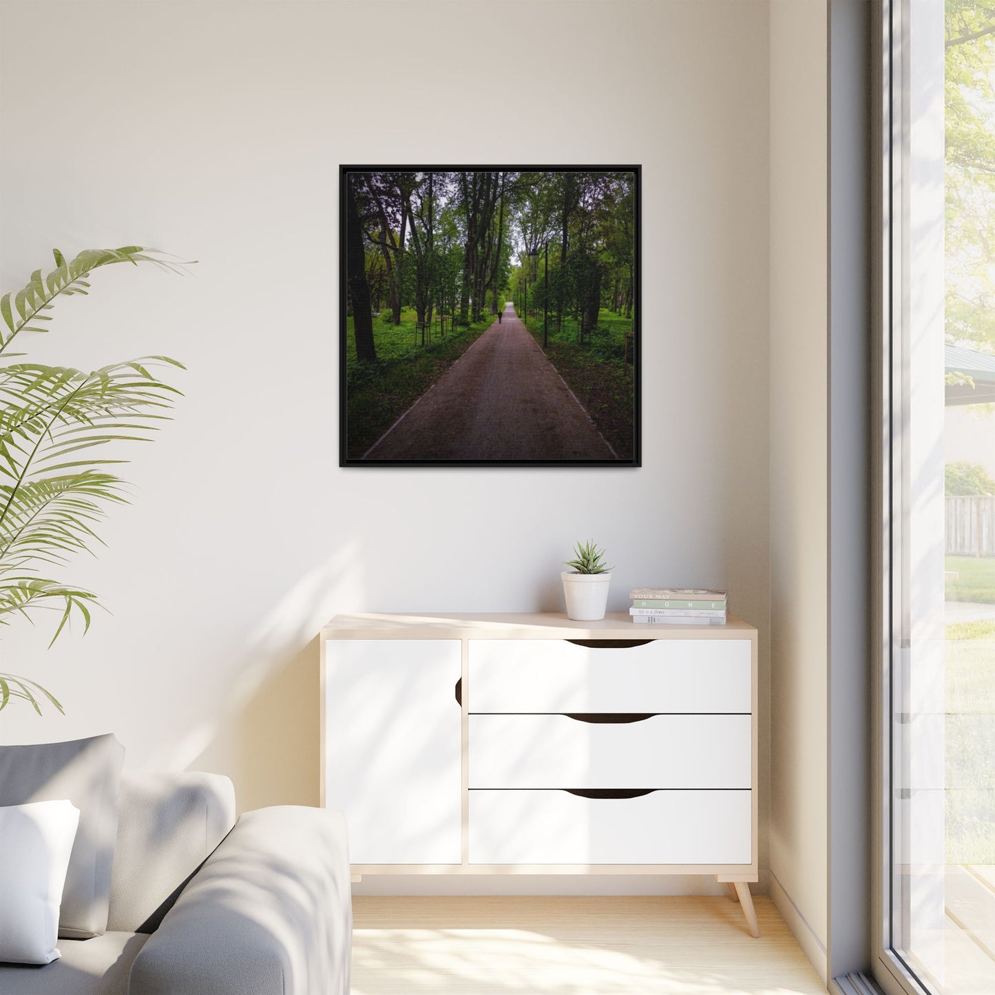 Zagares Park Matte Canvas, Framed (Multi-color)