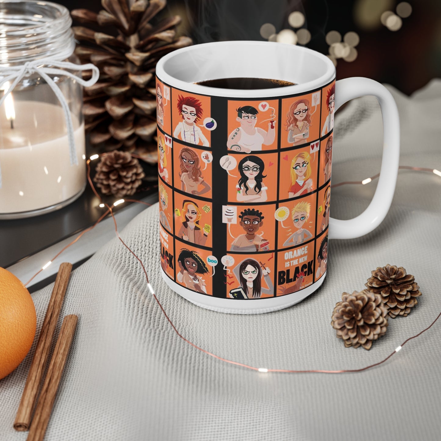 Orange is the New Black Ceramic Coffee Mug - Fun 11oz & 15oz Cups for TV Show Fans