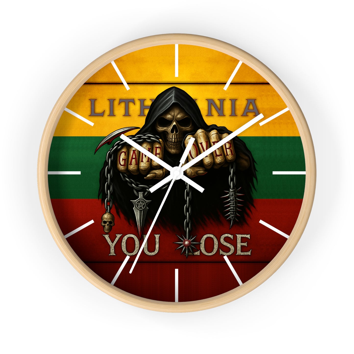 Lithuania Wall Clock Art "You lose"