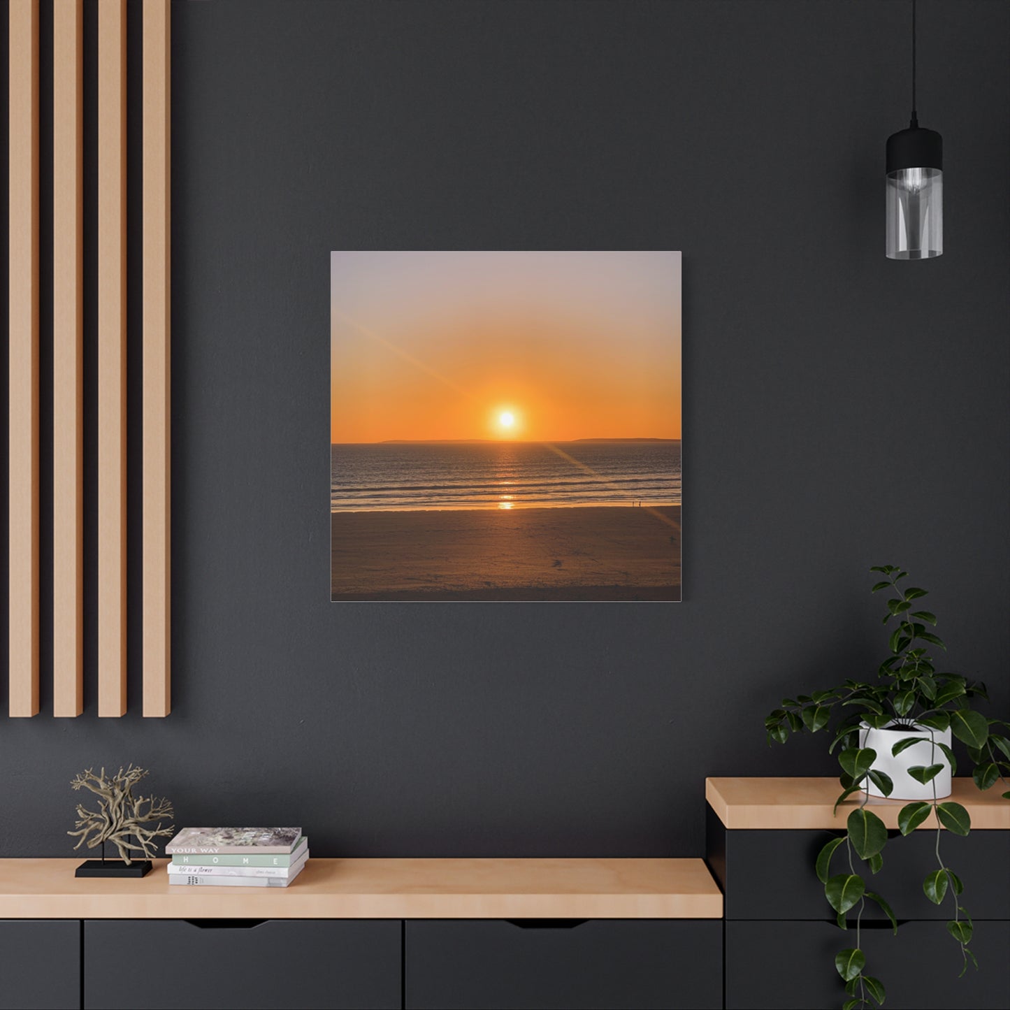 Sunset in ocean Matte Canvas, Stretched, 1.25"
