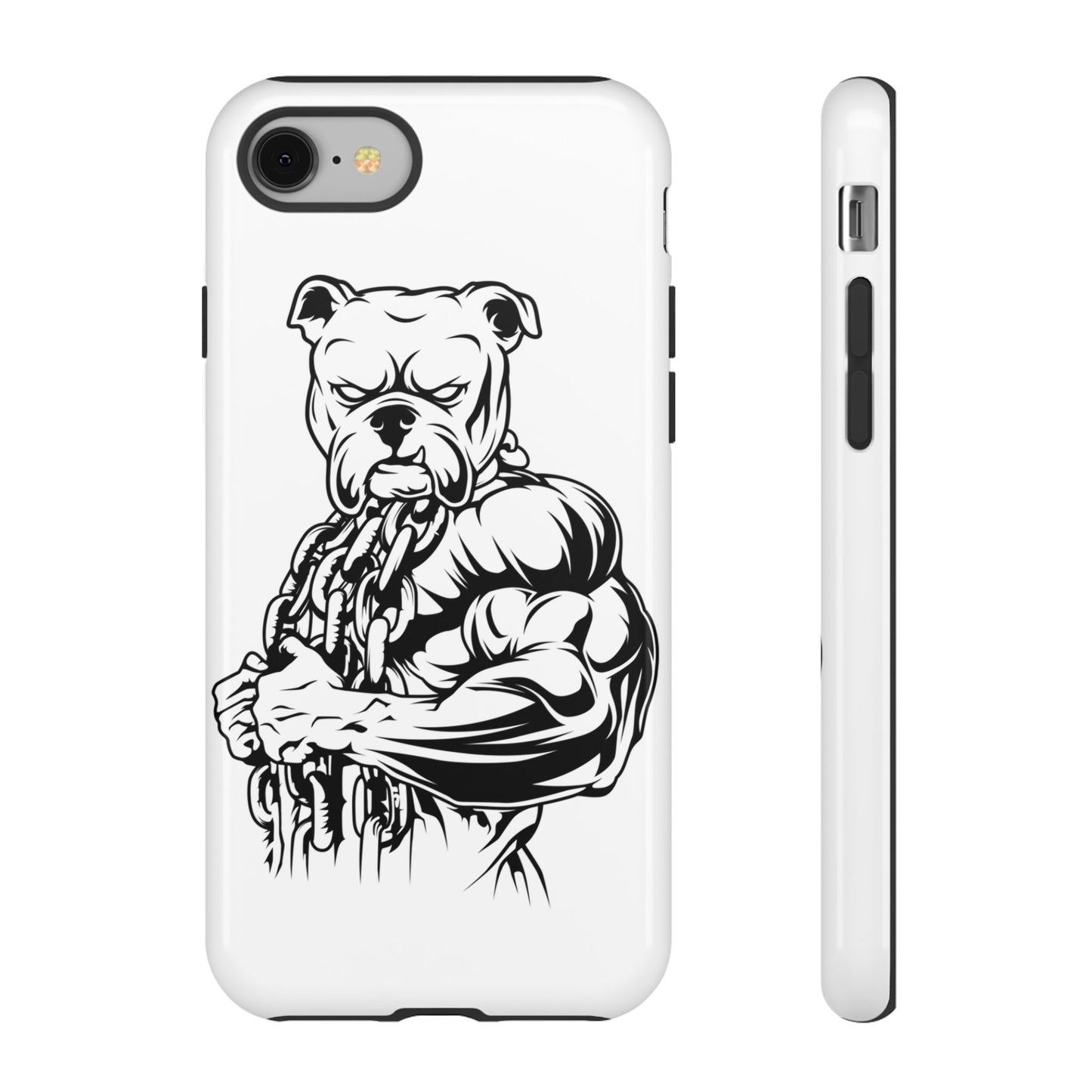 Tough Cases: Strong Bulldog Phone Case - Perfect for Dog Lovers and Fitness Enthusiasts