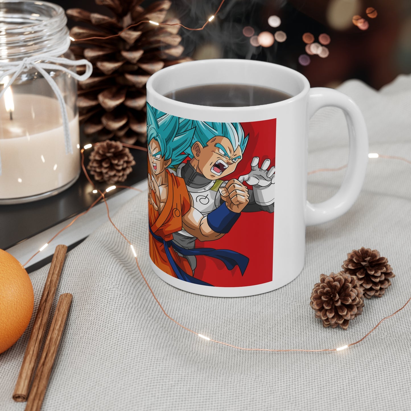 Dragon Ball Z Ceramic Coffee Mug - Anime Character Design, Perfect Gift for Fans