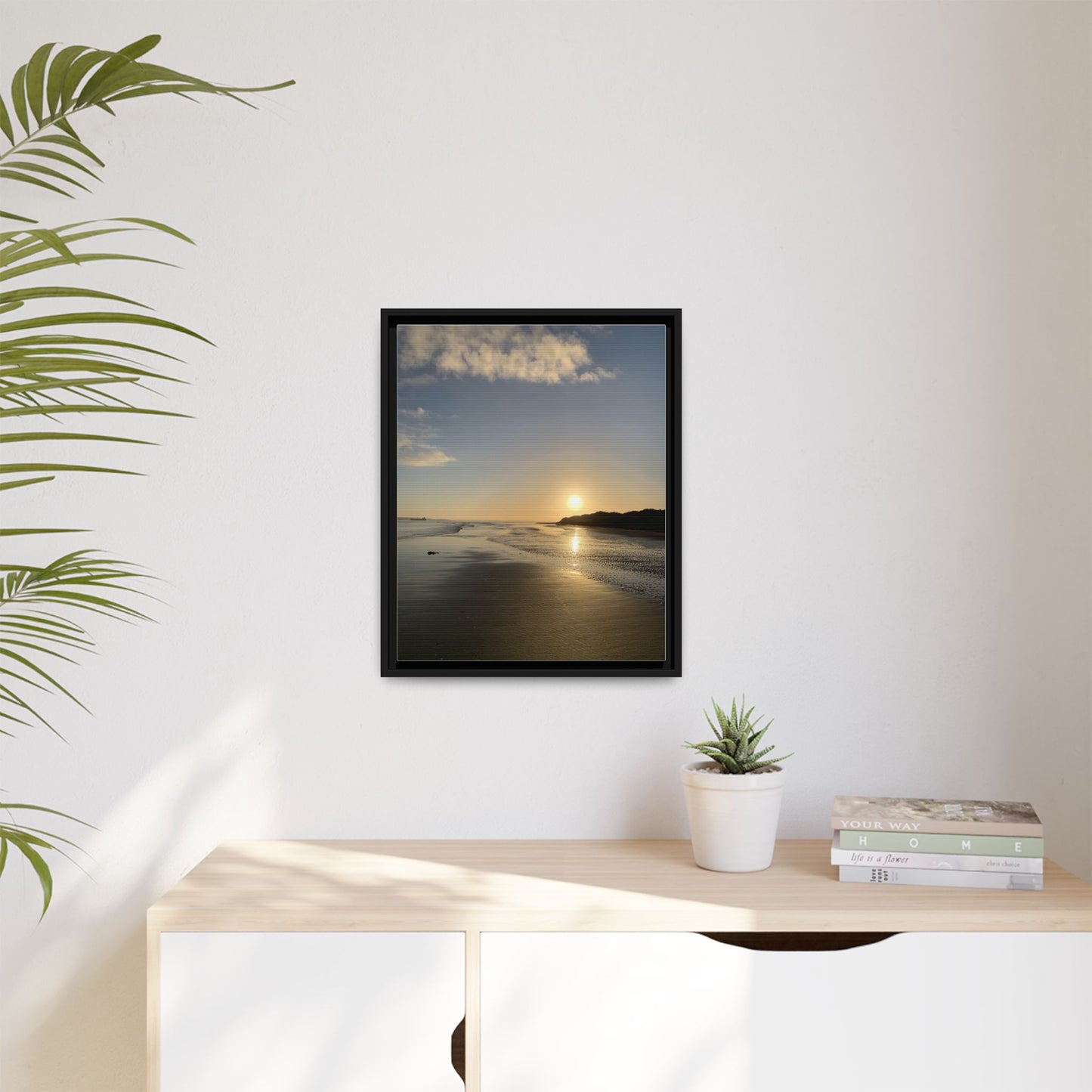 Sunset Matte Canvas, Framed (Multi-color)