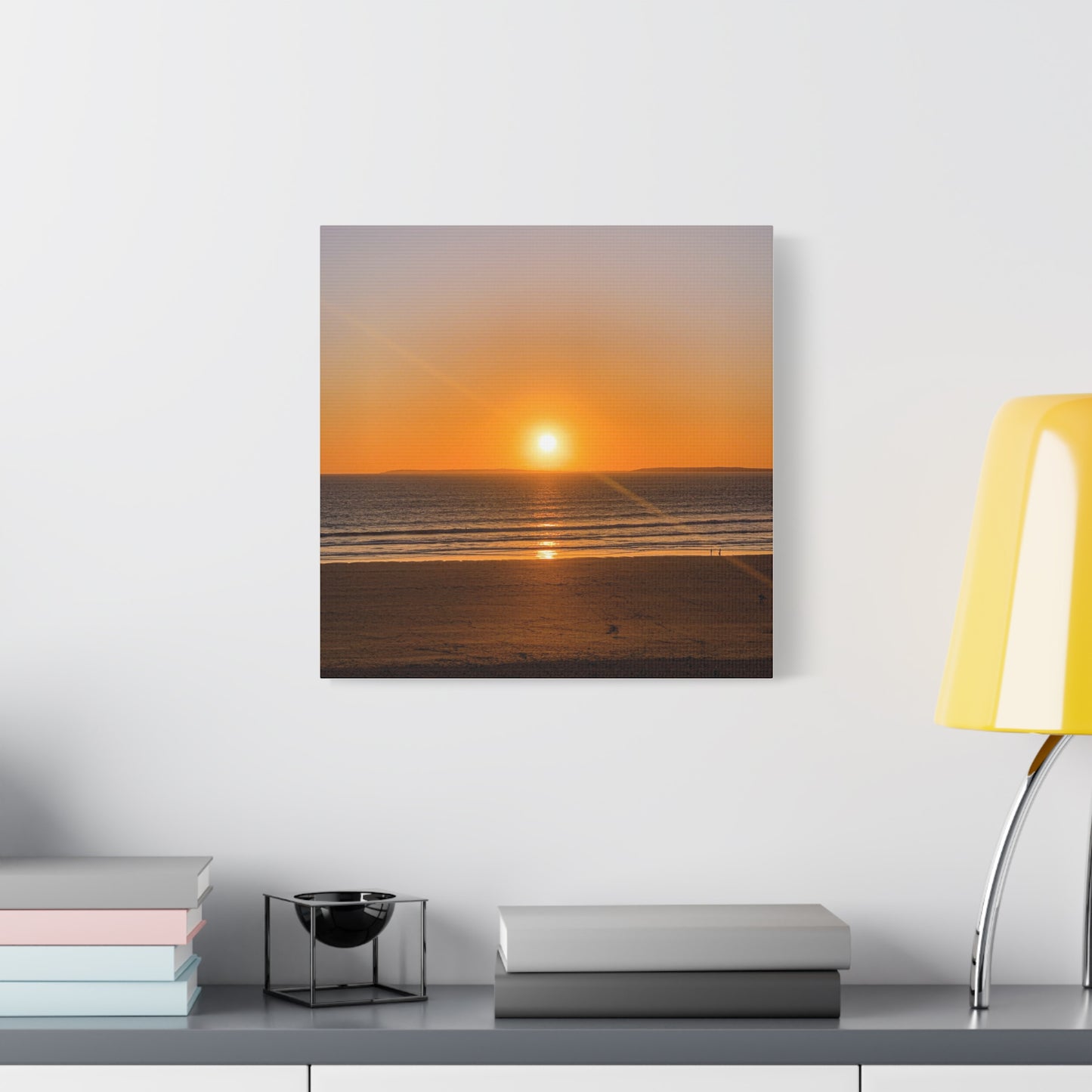 Sunset in ocean Matte Canvas, Stretched, 1.25"
