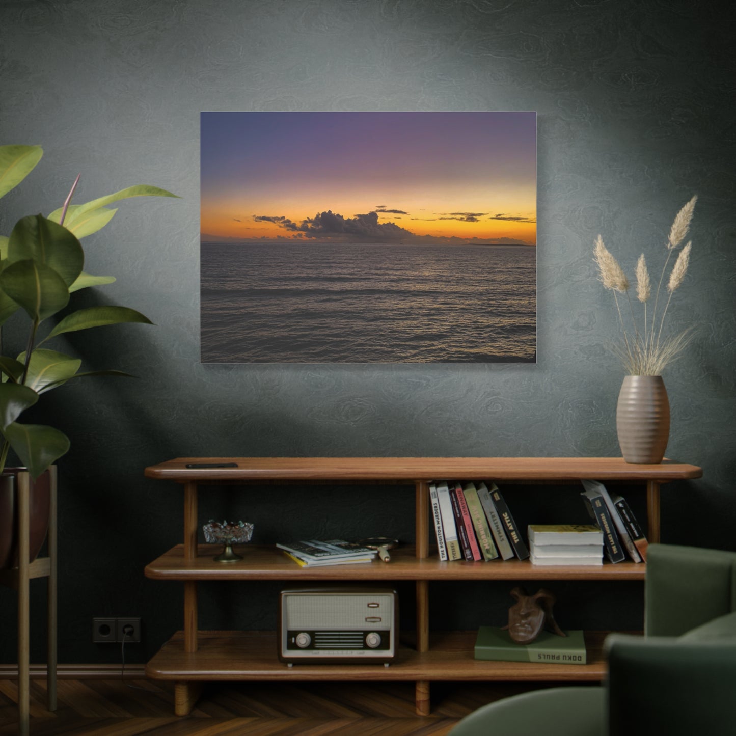 Sunset in Ocean 2 Matte Canvas, Stretched, 1.25"