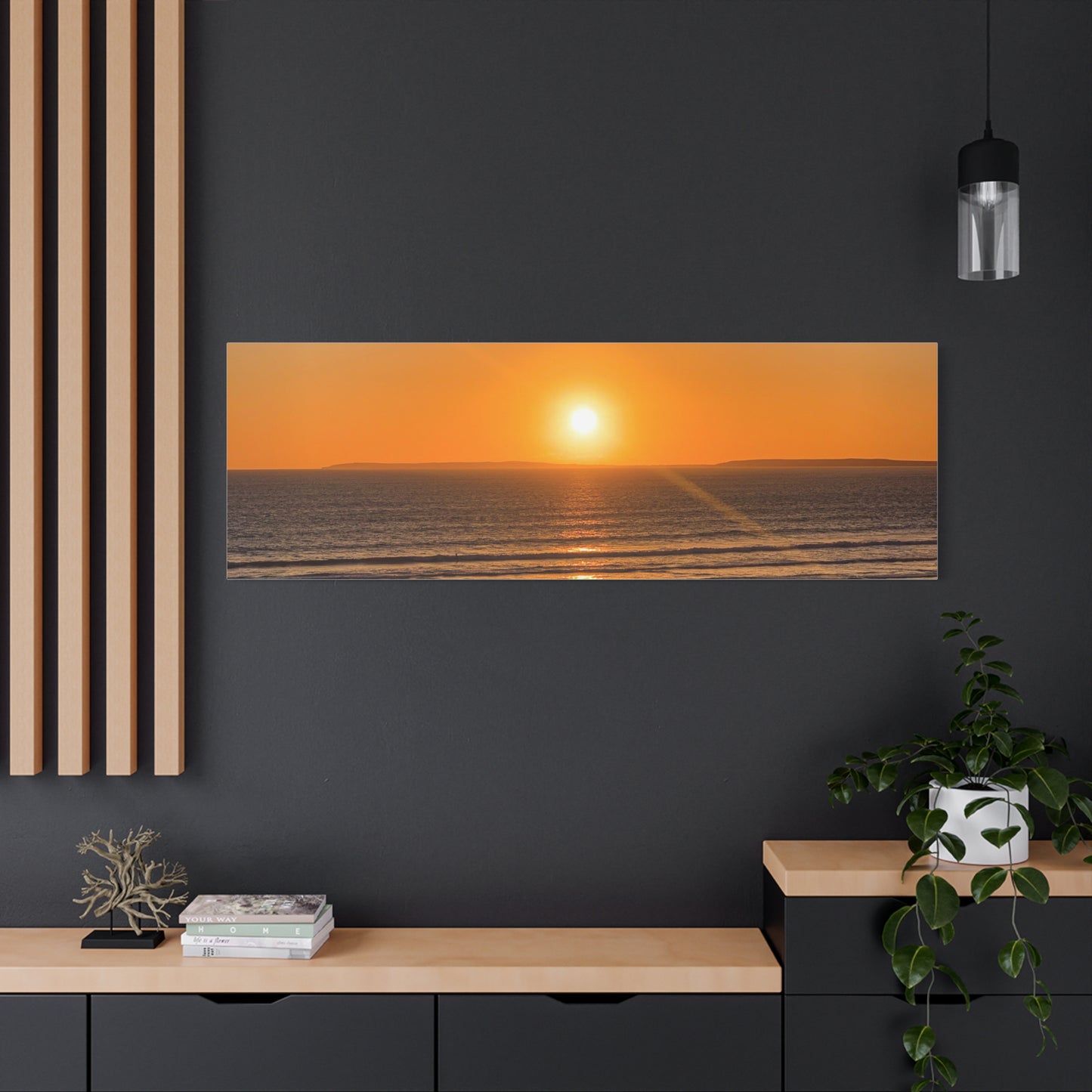 Sunset in ocean Matte Canvas, Stretched, 1.25"