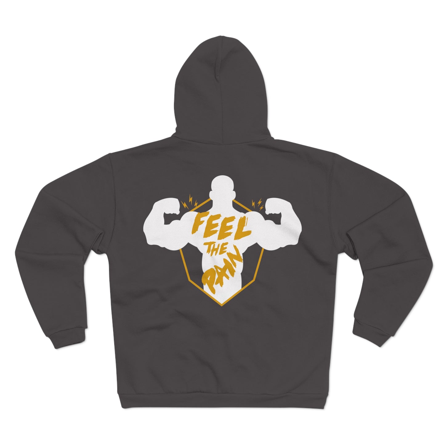 Motivational Unisex Hooded Zip Sweatshirt - 'Feel The Pain' Fitness Gear
