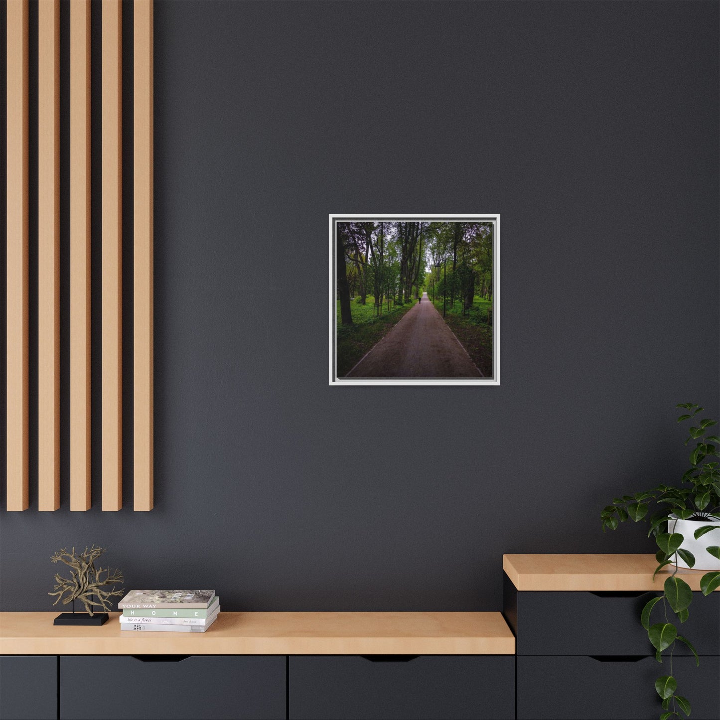 Zagares Park Matte Canvas, Framed (Multi-color)