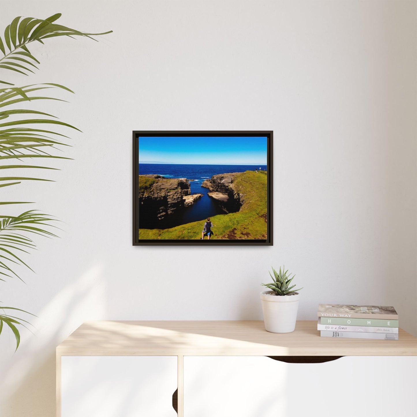 Cliffs Matte Canvas, Framed (Multi-color)