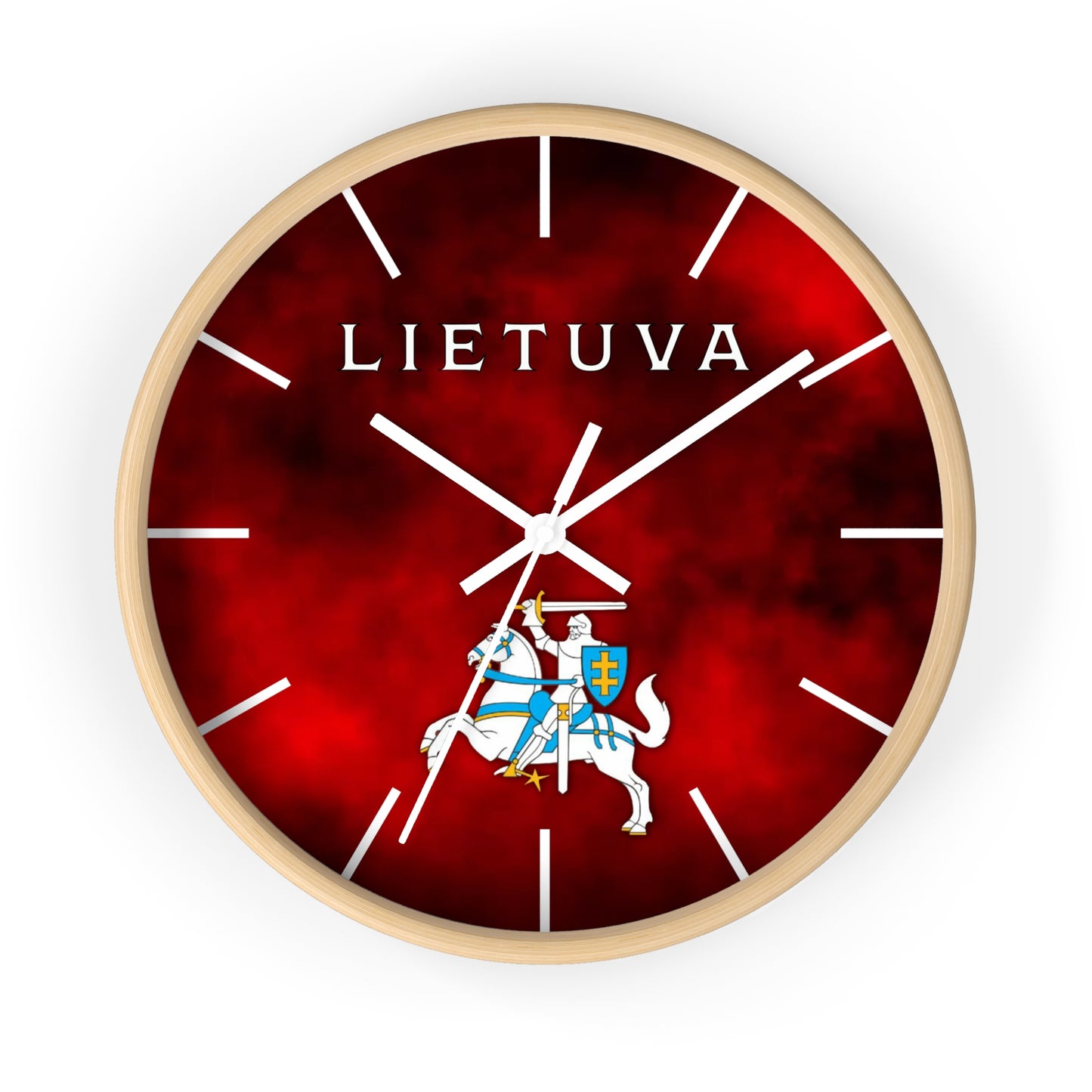 Lietuva With Vytis Themed Wall Clock – Stylish Decor for Lithuanian Pride