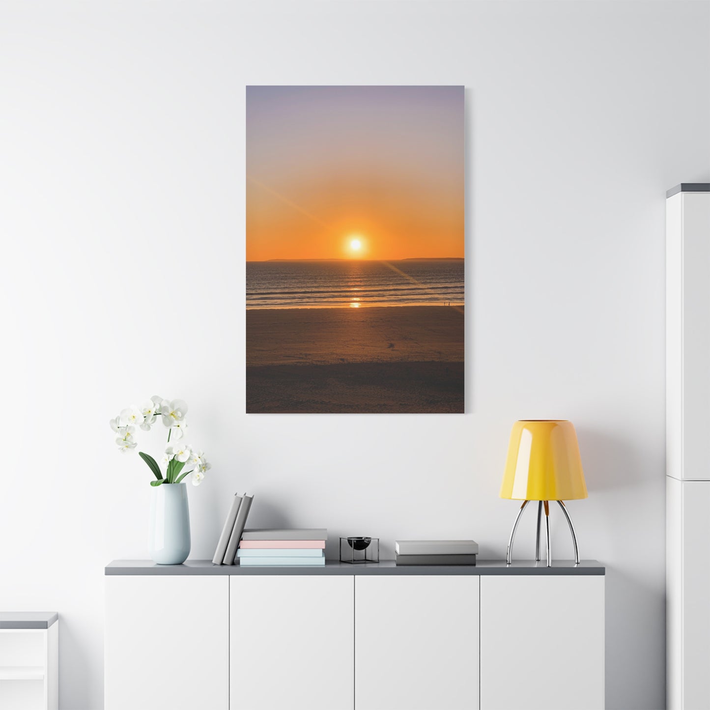 Sunset in ocean Matte Canvas, Stretched, 1.25"