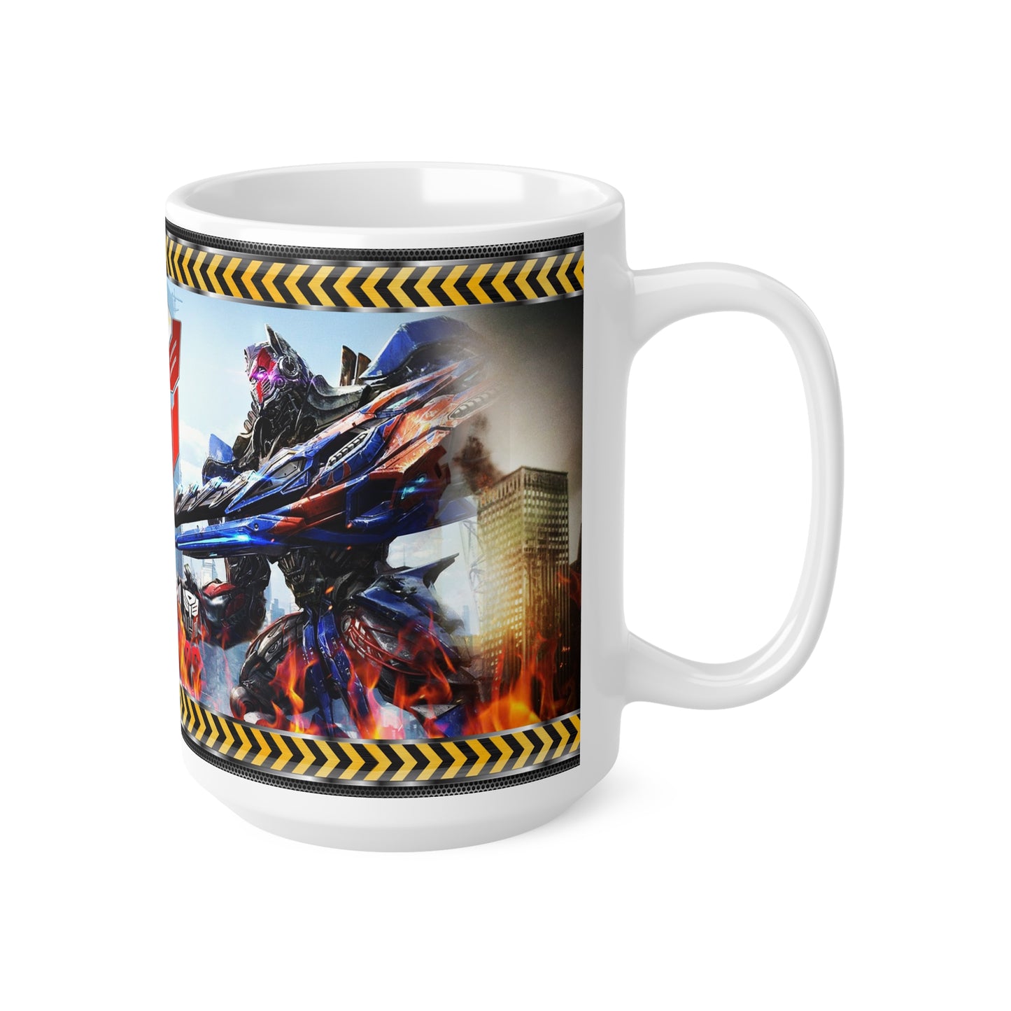 Transformers-Inspired Ceramic Coffee Cups - 11oz & 15oz with Bold Graphics