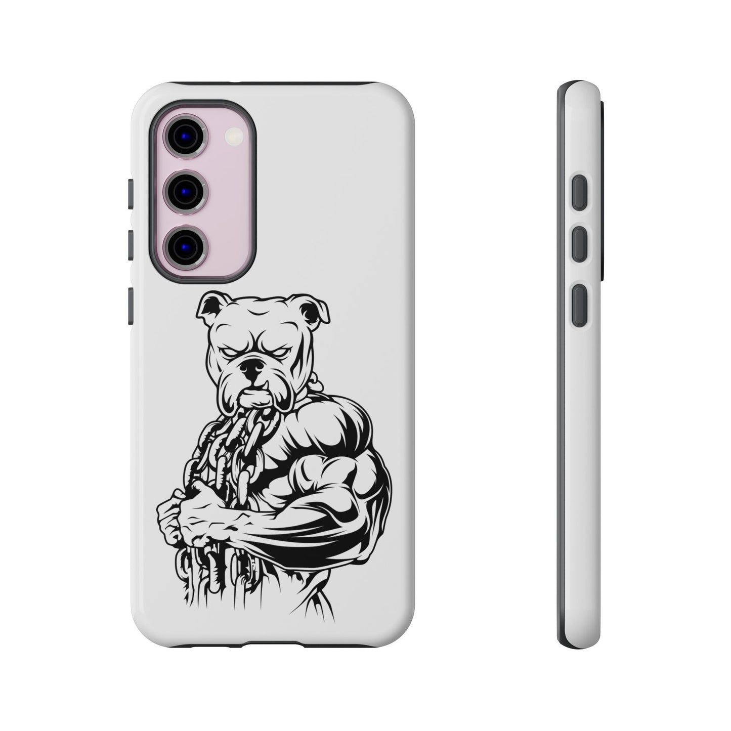 Tough Cases: Strong Bulldog Phone Case - Perfect for Dog Lovers and Fitness Enthusiasts