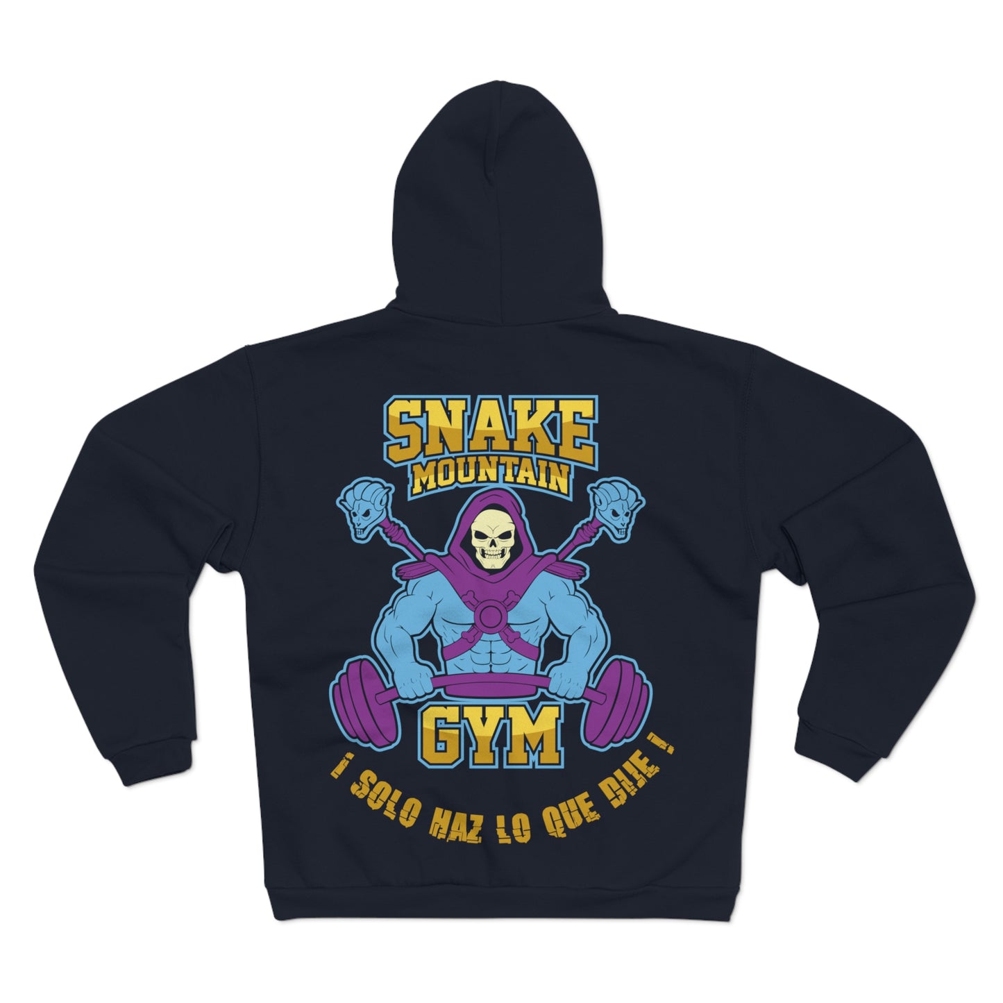 Unisex Hooded Zip Sweatshirt - Snake Mountain Gym Graphic