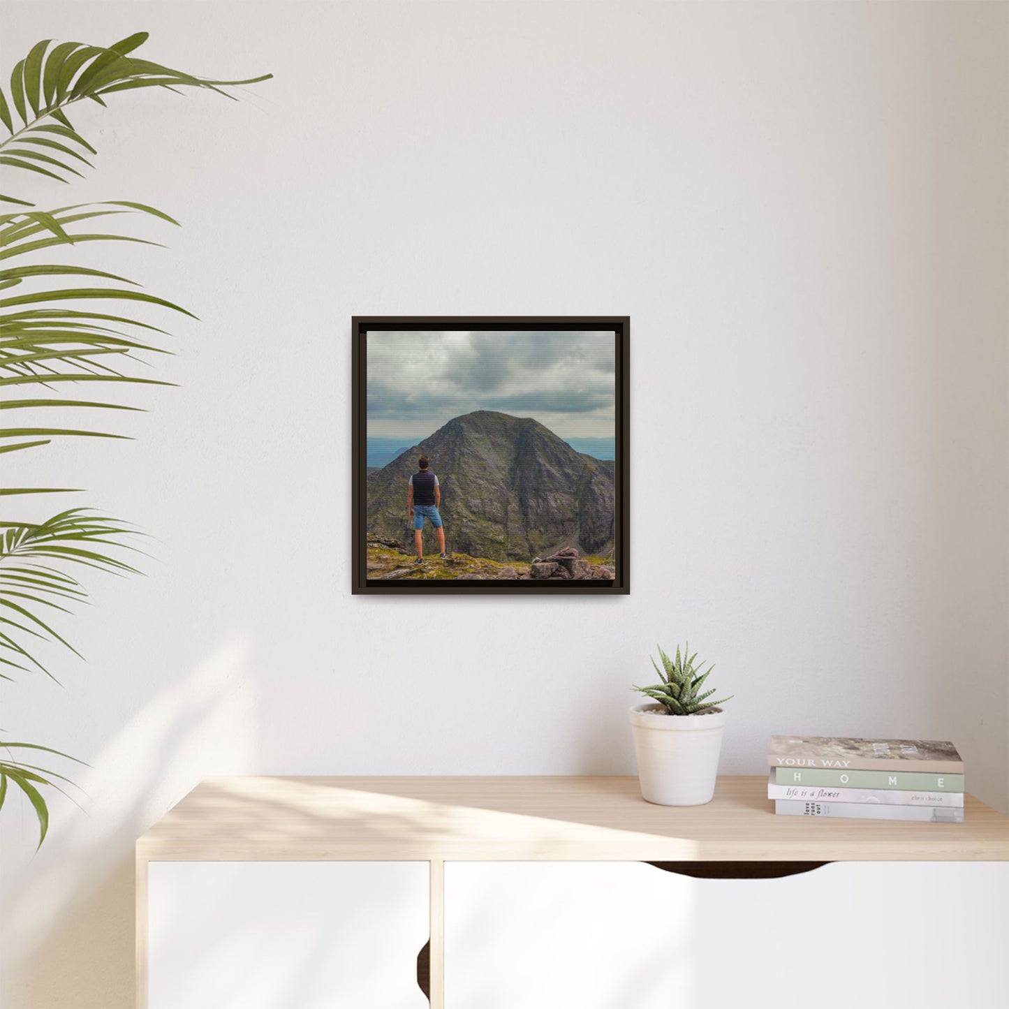 Cross On Top Matte Canvas, Framed (Multi-color)
