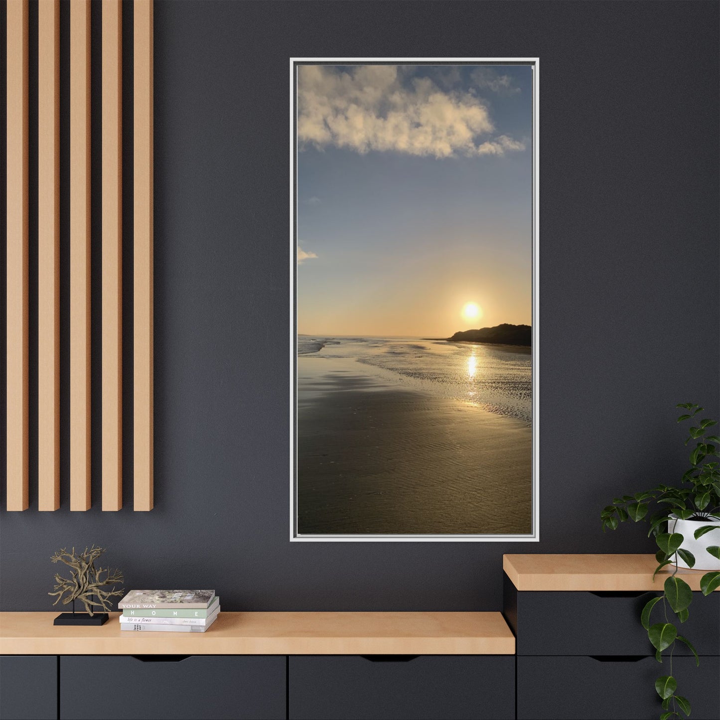 Sunset Matte Canvas, Framed (Multi-color)