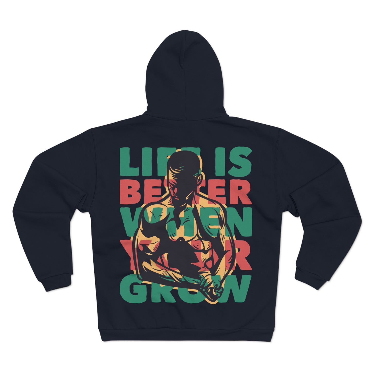 Unisex Hooded Zip Sweatshirt - 'Life is Better When You Grow' Graphic