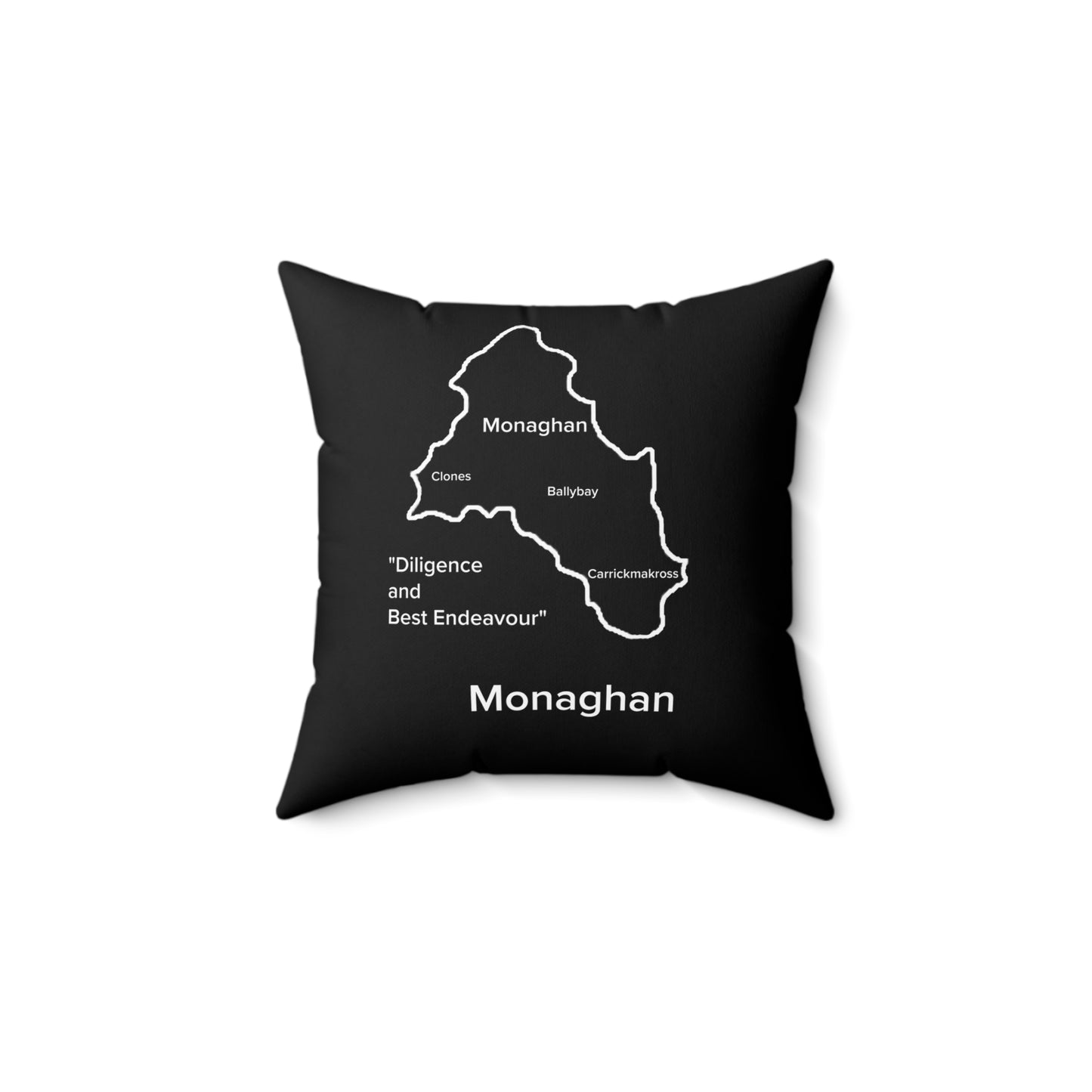 Monaghan Spun Polyester Square Pillow Black Edition 2 Sizes