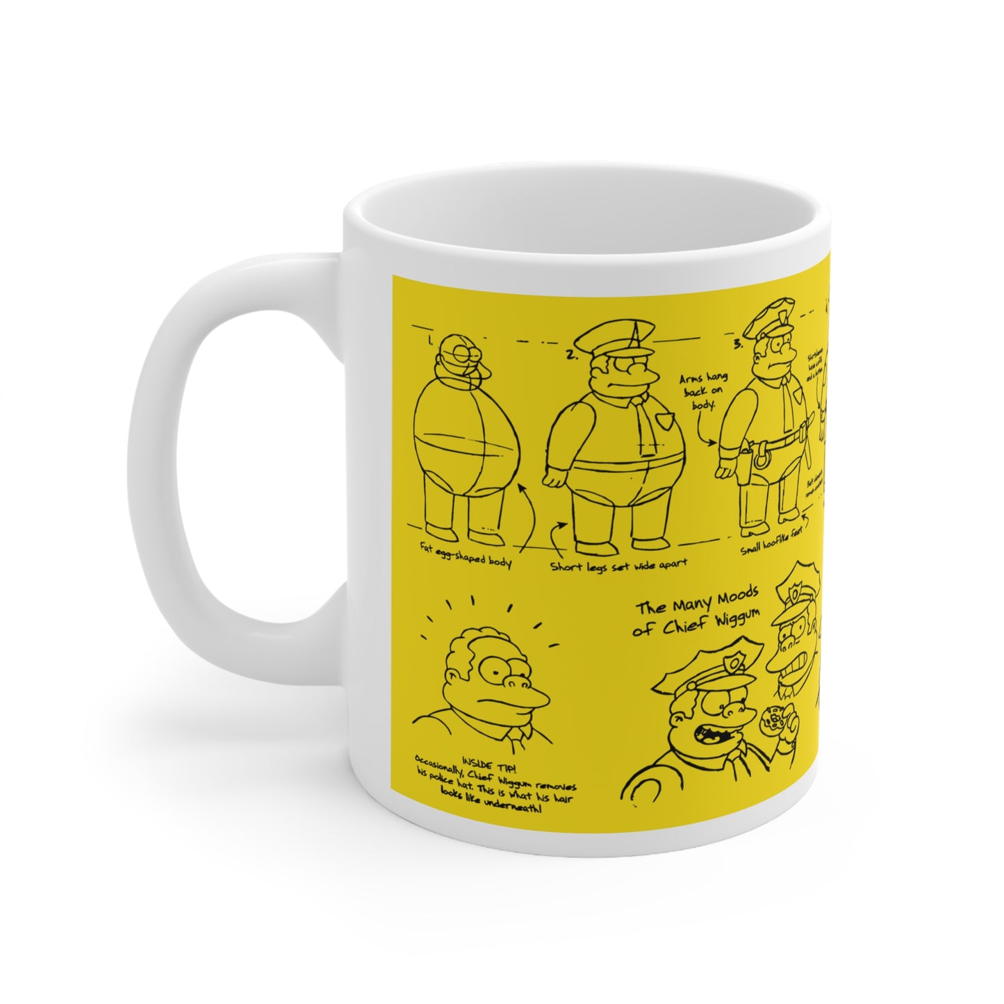 Funny Cartoon Chief Coffee Mug - 11oz & 15oz - Ideal Gift for Police Enthusiasts