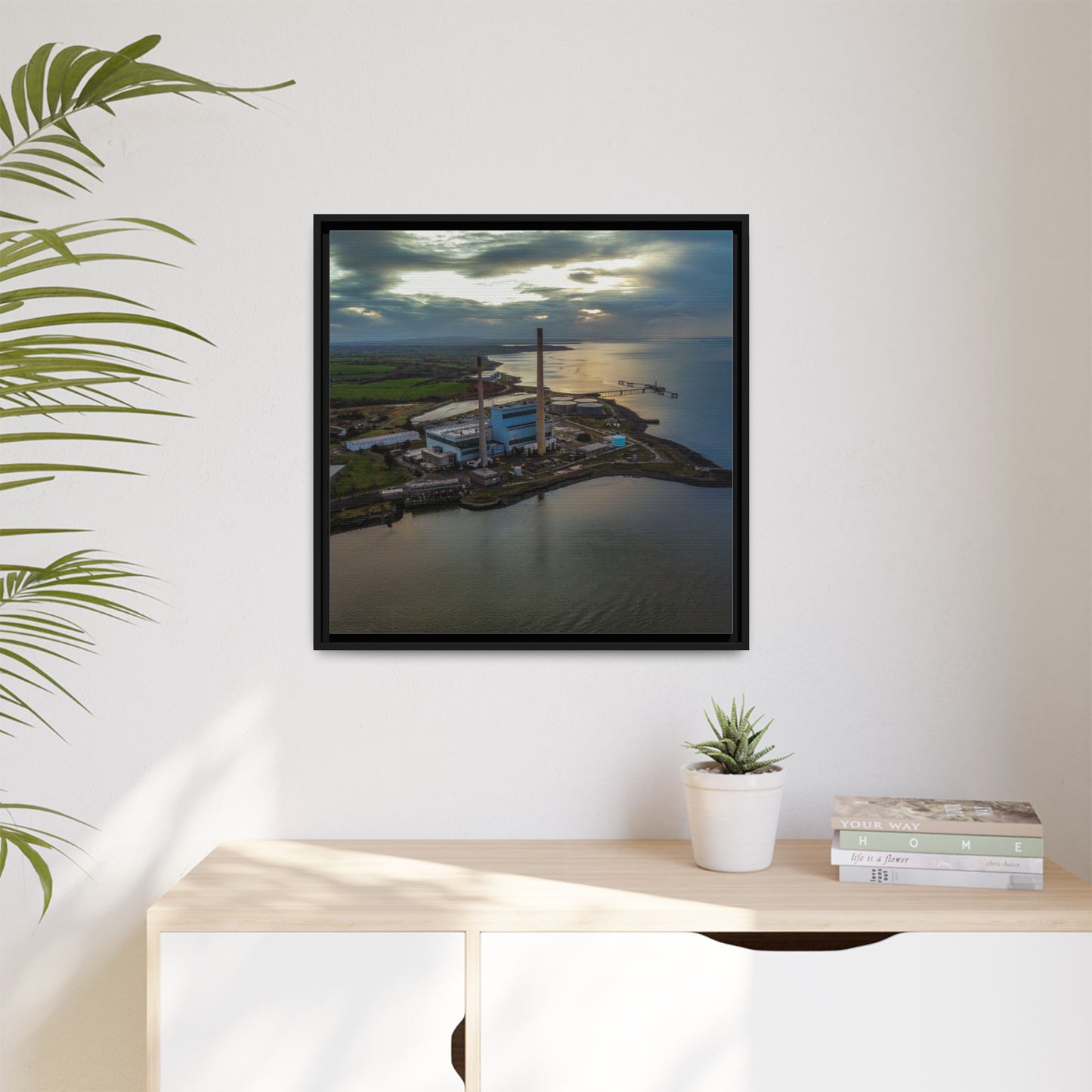 Target Power Station Matte Canvas, Framed (Multi-color)