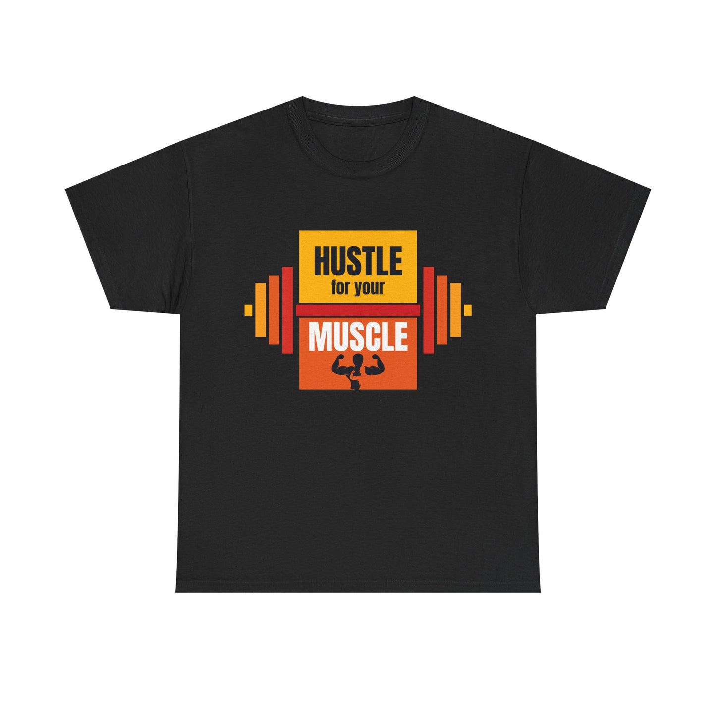 Hustle for Your Muscle Unisex Heavy Cotton Tee | Fitness Motivational T-Shirt