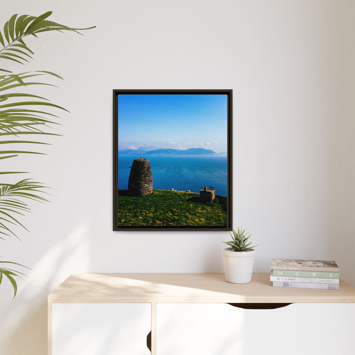 Ask Tower Matte Canvas, Framed (Multi-color)