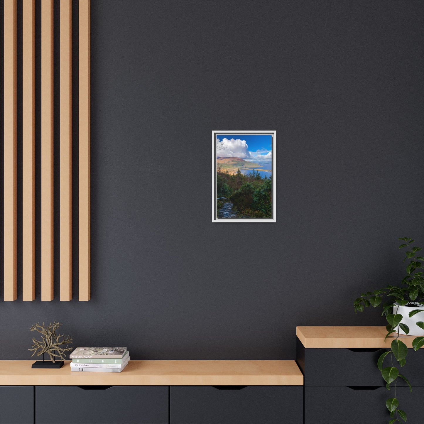Torc Trail Stairs Matte Canvas, Framed (Multi-color)