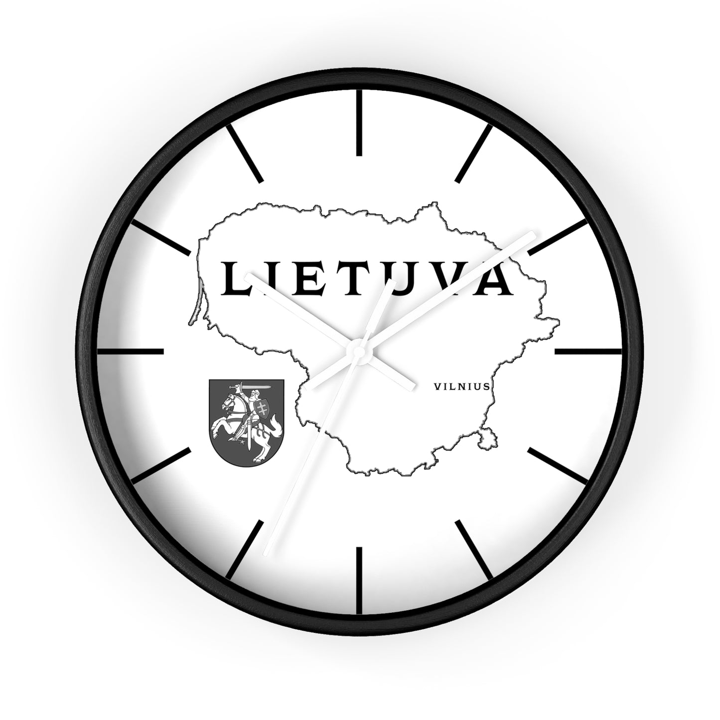 Lithuania Minimalistic Map Wall Clock - Modern Decor for Home & Office