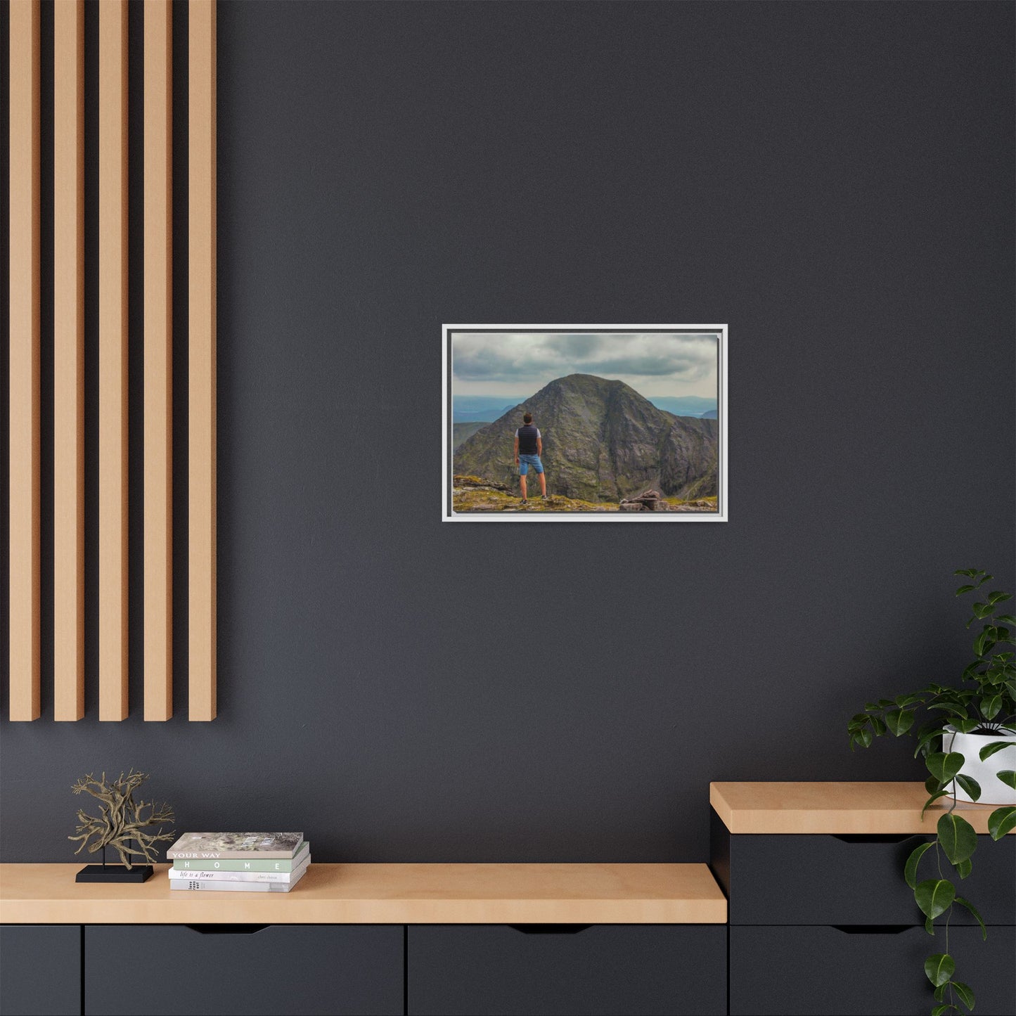 Cross On Top Matte Canvas, Framed (Multi-color)
