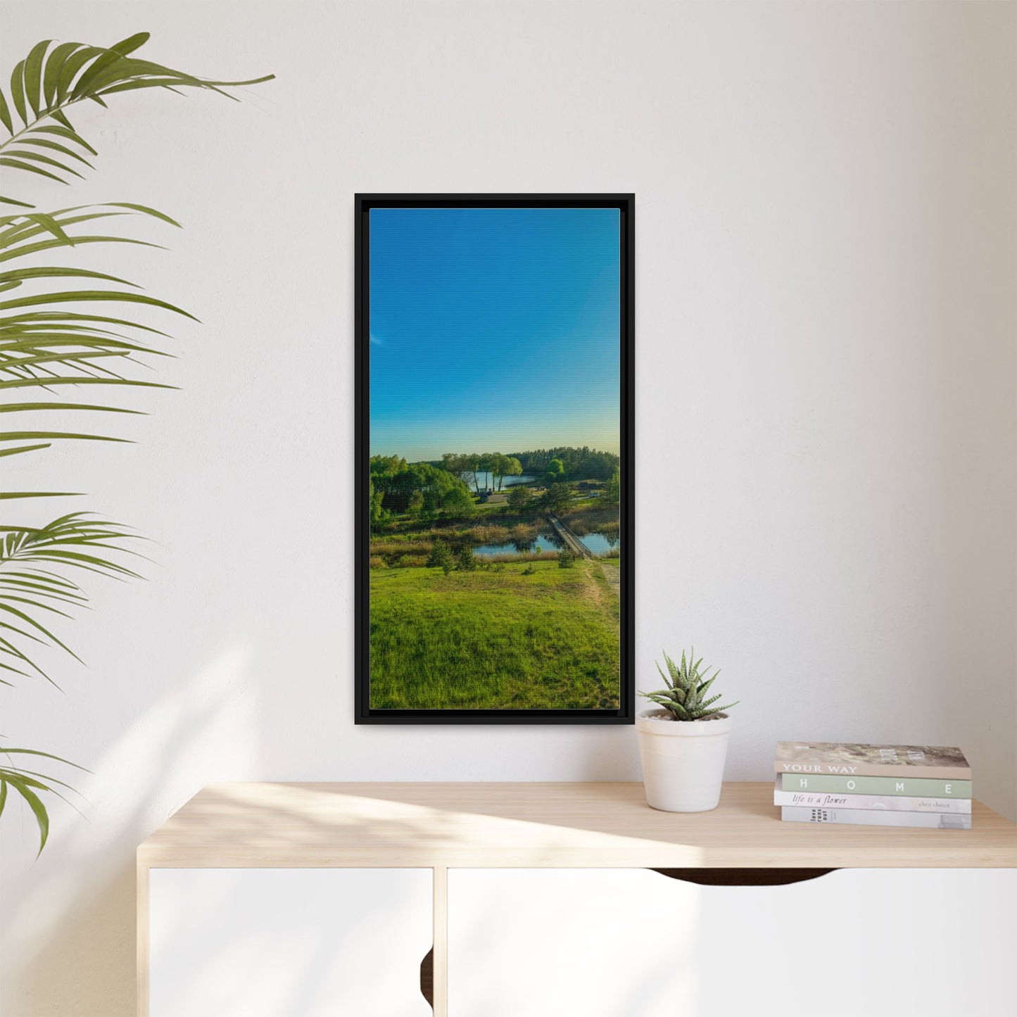 Zageres Lake Matte Canvas, Framed (Multi-color)