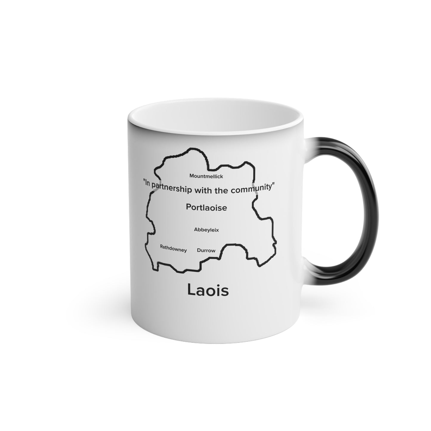 Laois Magic Mug: Color - Changing Coffee Cup with Artistic Map Design
