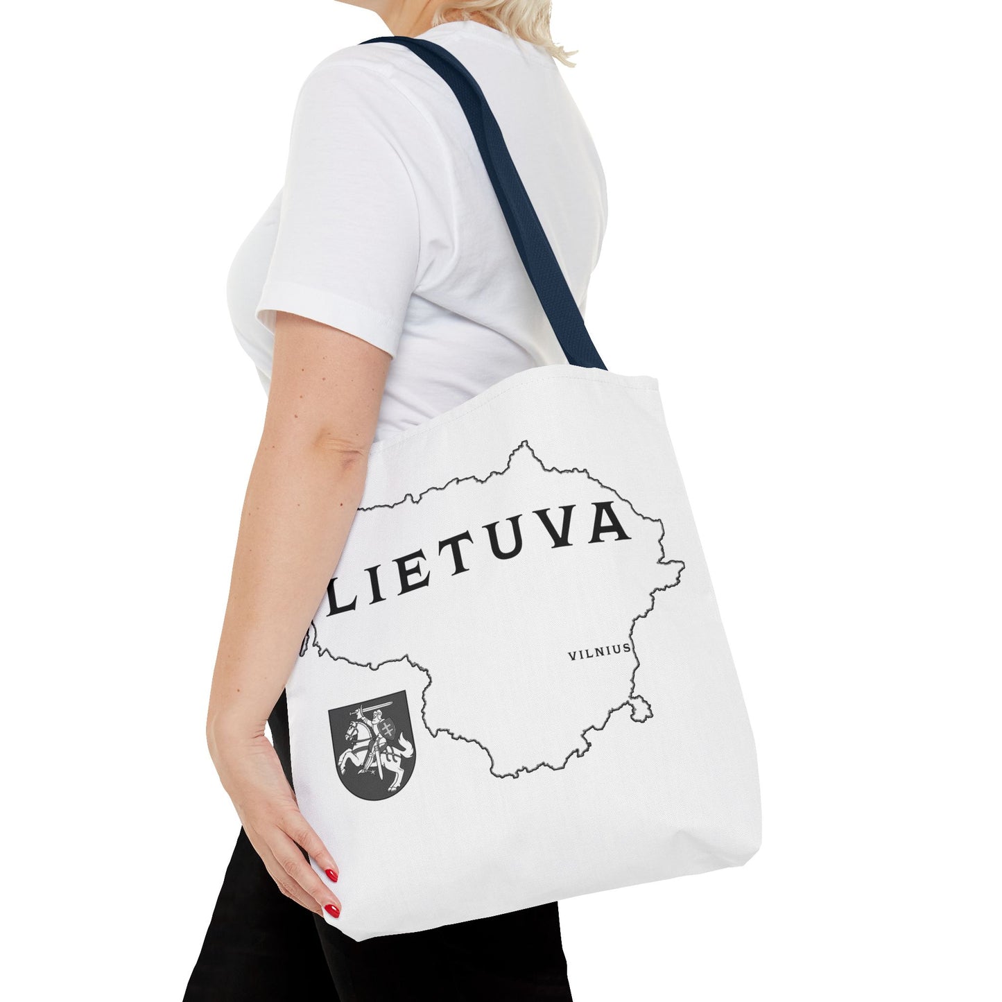 Lietuva Map Tote Bag - Stylish Travel Bag for Lithuanian Pride