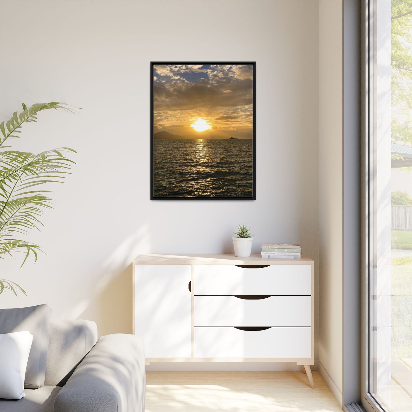 Sunset in Fenit Matte Canvas, Framed (Multi-color)