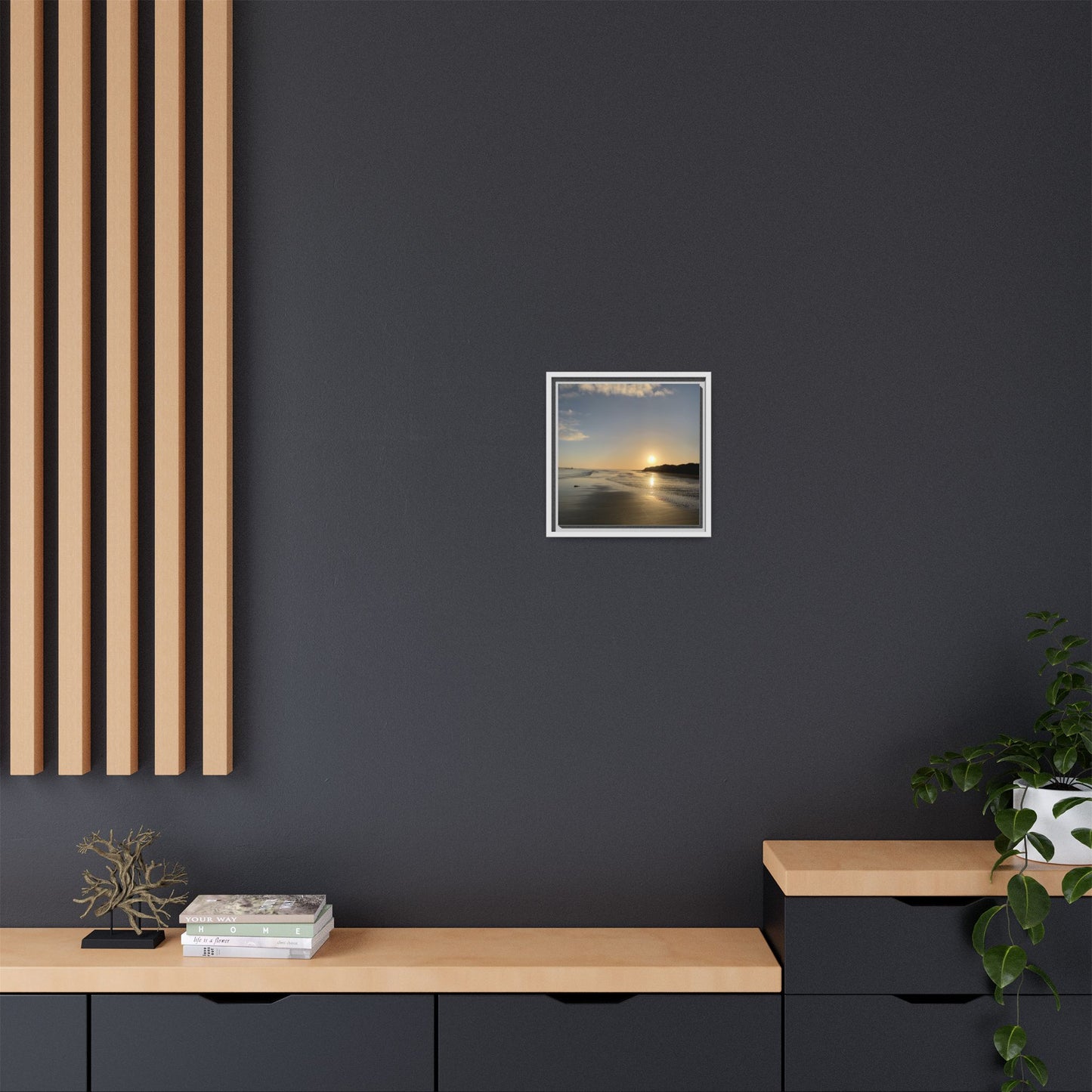 Sunset Matte Canvas, Framed (Multi-color)