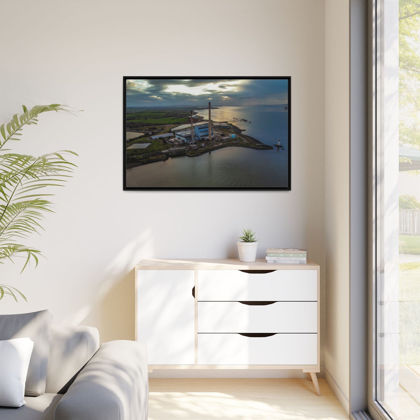 Target Power Station Matte Canvas, Framed (Multi-color)